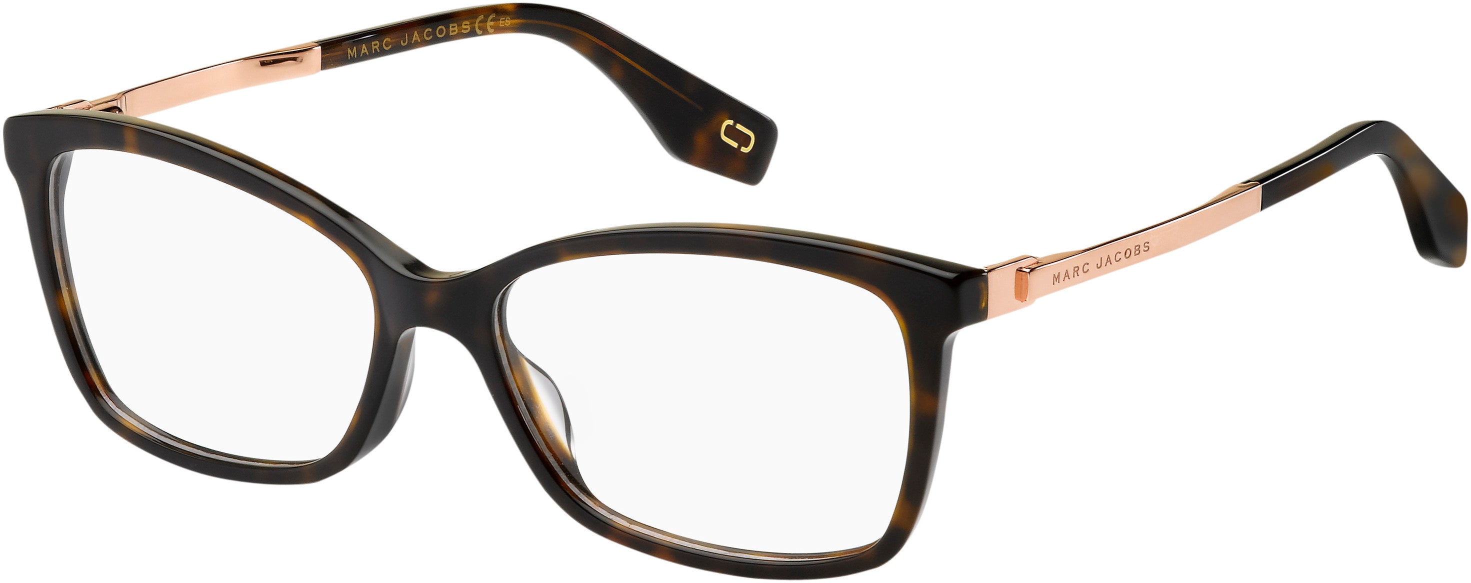 Marc Jacobs Marc 306 Cat Eye/butterfly Eyeglasses 0086-0086  Dark Havana (00 Demo Lens)