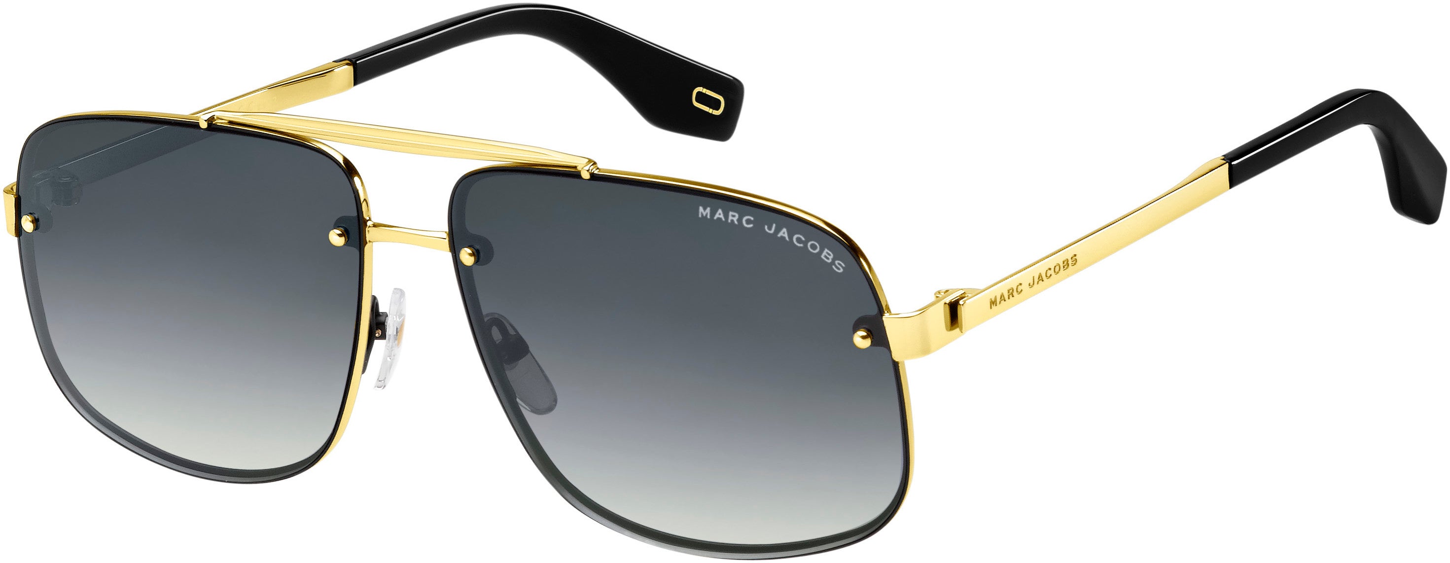 Marc Jacobs Marc 318/S Navigator Sunglasses 02M2-02M2  Black Gold (9O Dark Gray Gradient)