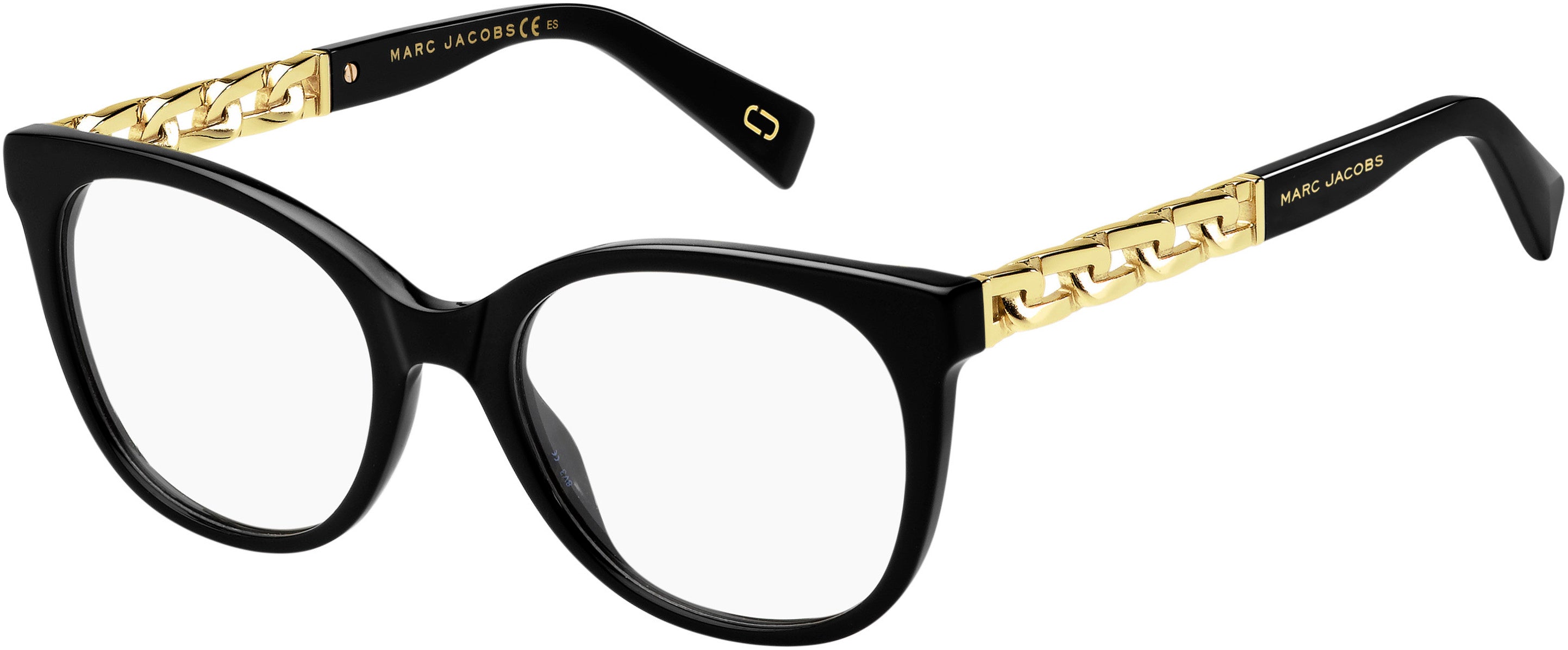 Marc Jacobs Marc 335 Cat Eye/butterfly Eyeglasses 02M2-02M2  Black Gold (00 Demo Lens)