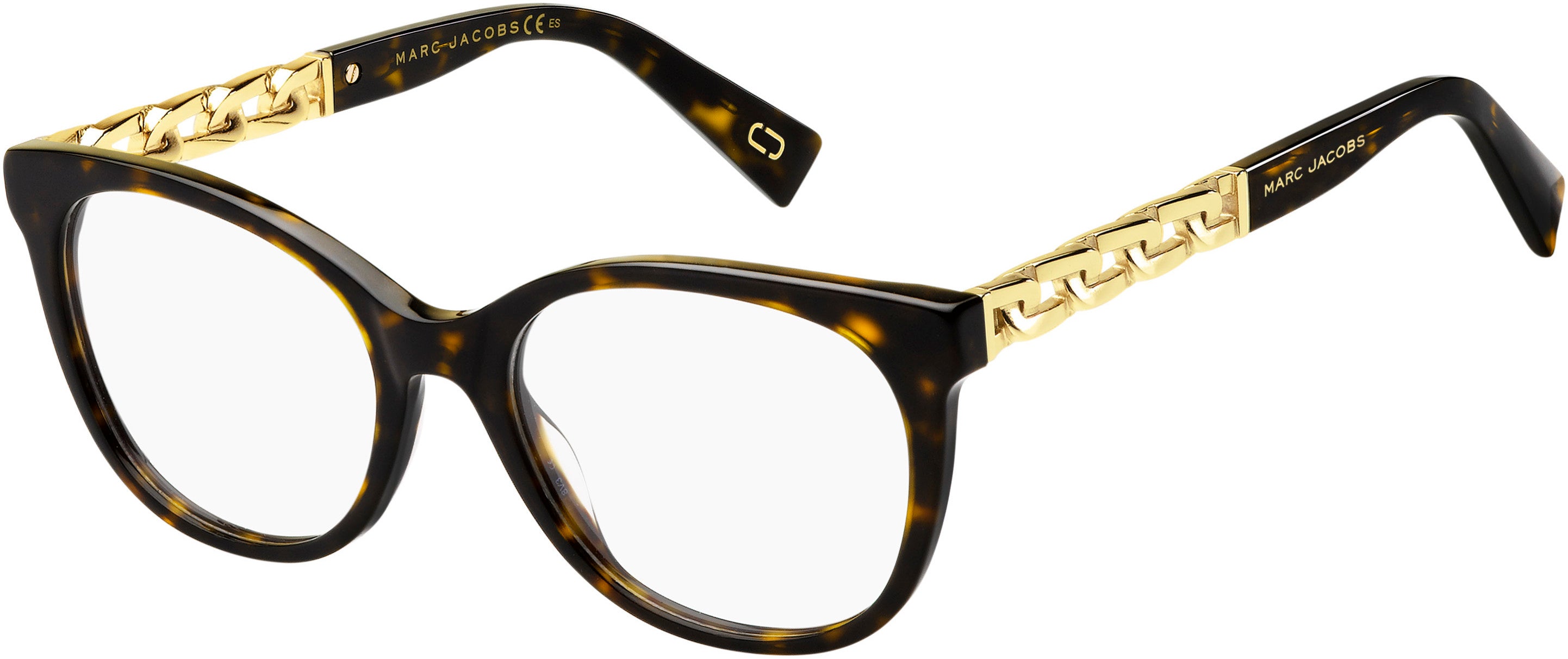 Marc Jacobs Marc 335 Cat Eye/butterfly Eyeglasses 0QUM-0QUM  Dark Havana Gold (00 Demo Lens)