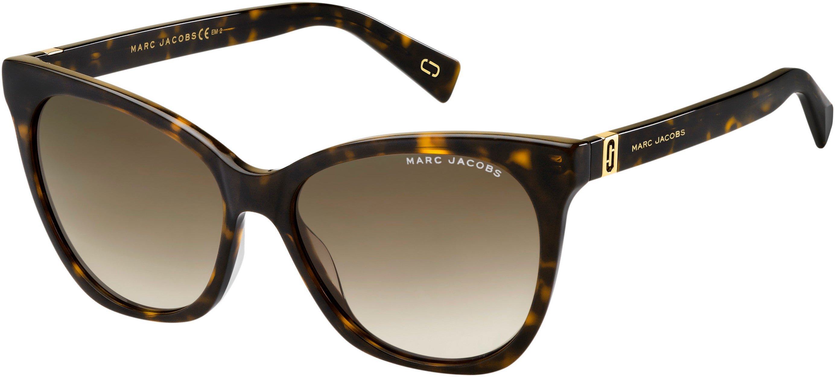 Marc Jacobs Marc 336/S Cat Eye/butterfly Sunglasses 0086-0086  Dark Havana (HA Brown Gradient)