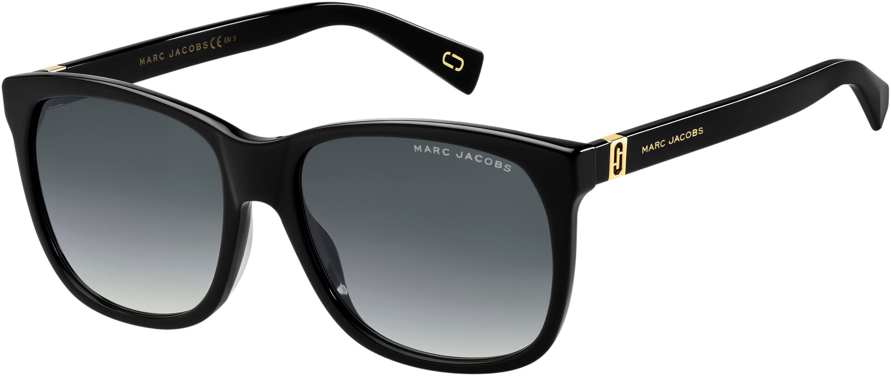 Marc Jacobs Marc 337/S Square Sunglasses 0807-0807  Black (9O Dark Gray Gradient)