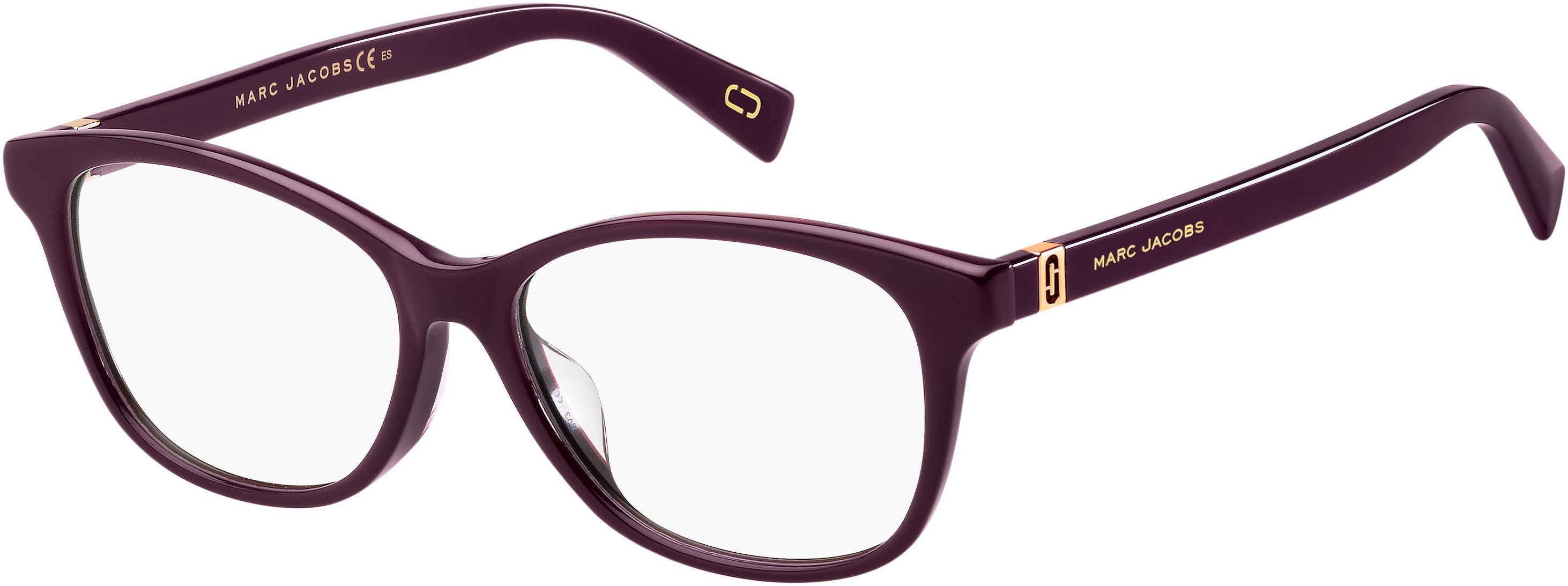 Marc Jacobs Marc 340/F Square Eyeglasses 00T7-00T7  Plum (00 Demo Lens)