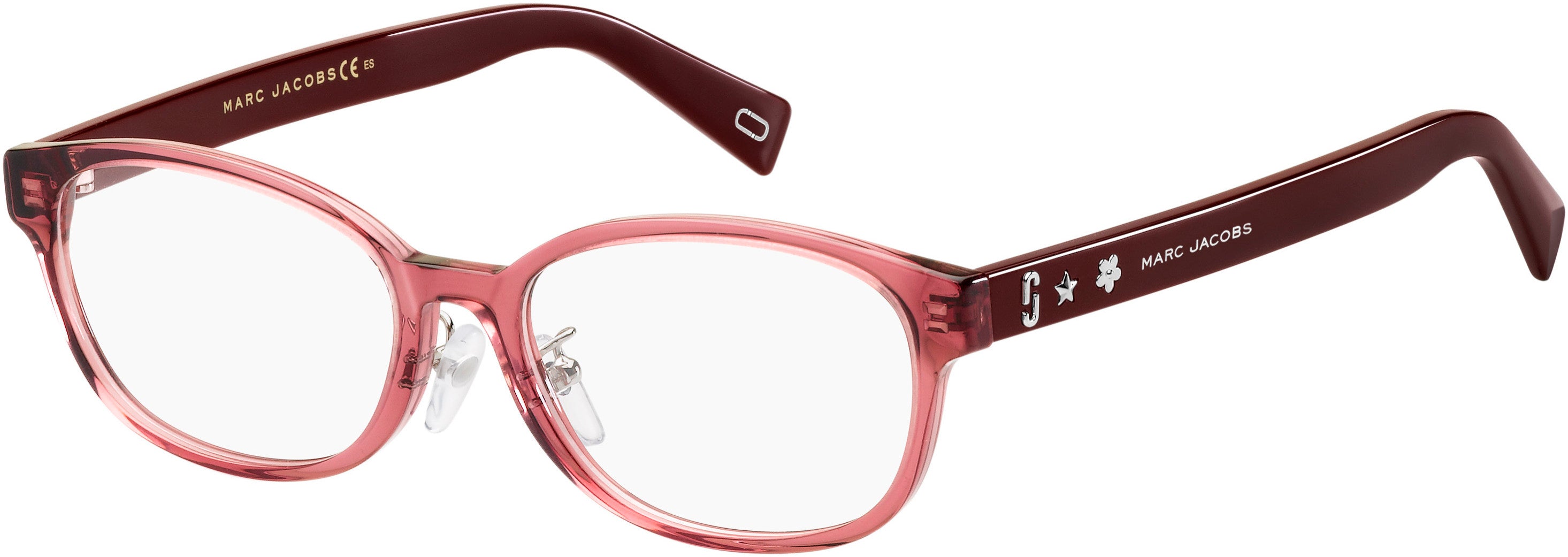 Marc Jacobs Marc 346/F Rectangular Eyeglasses 0LHF-0LHF  Opal Burgundy (00 Demo Lens)