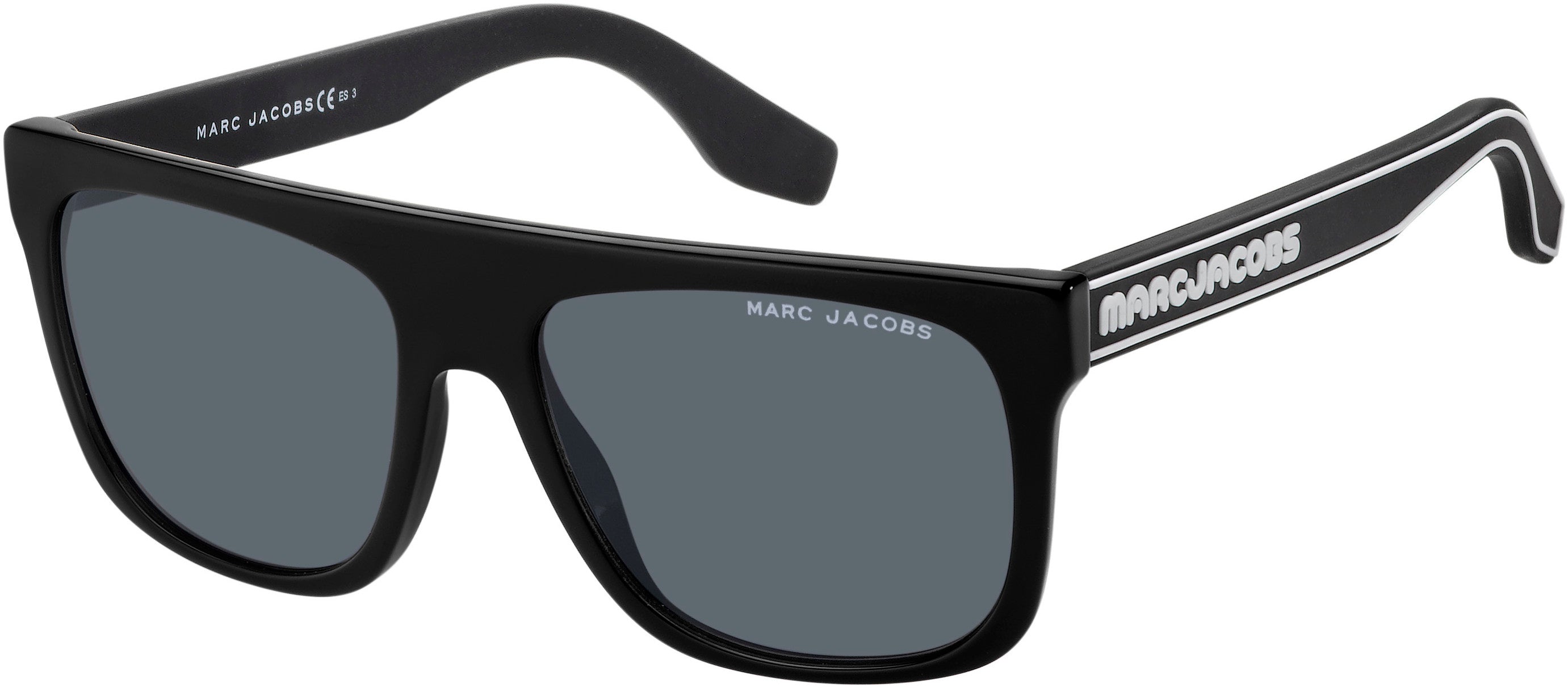 Marc Jacobs Marc 357/S Square Sunglasses 0807-0807  Black (IR Gray)