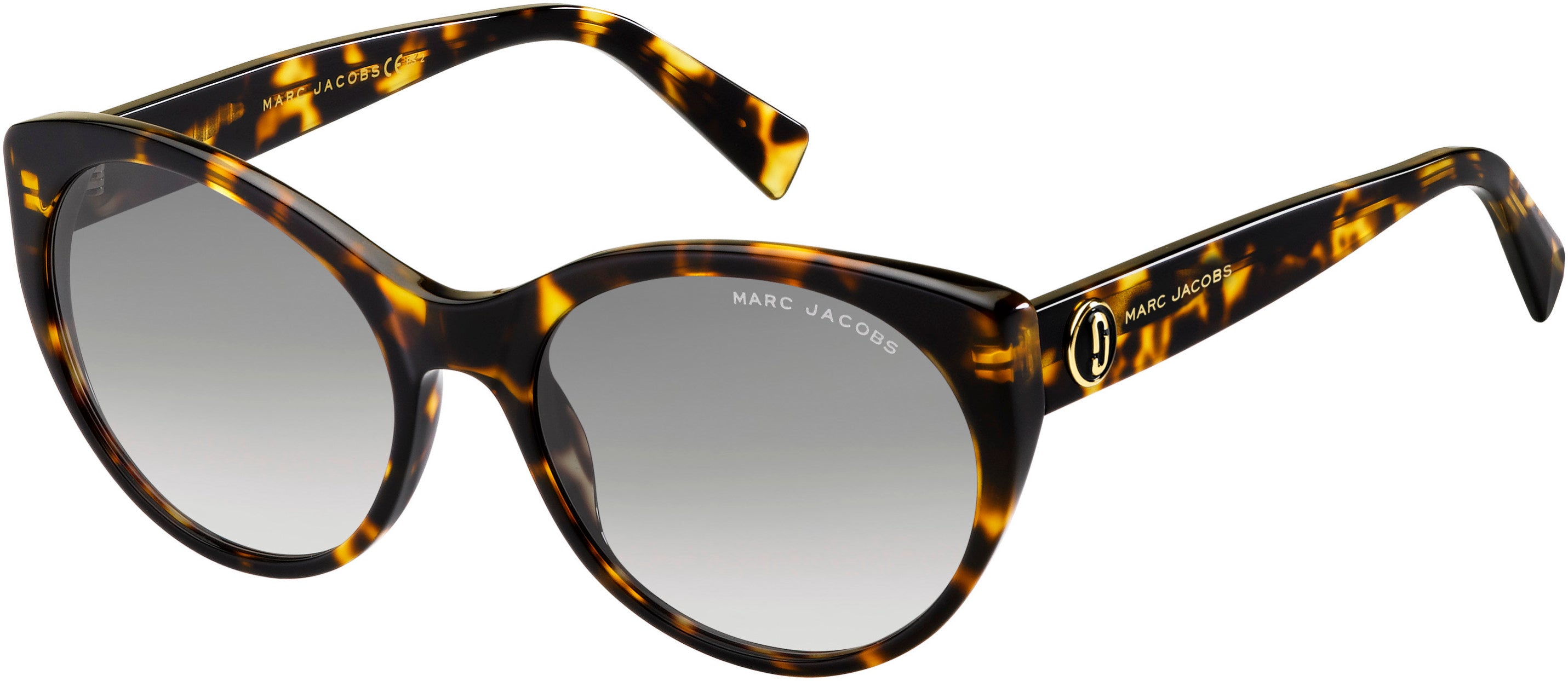 Marc Jacobs Marc 376/S Oval Modified Sunglasses 0086-0086  Dark Havana (9O Dark Gray Gradient)