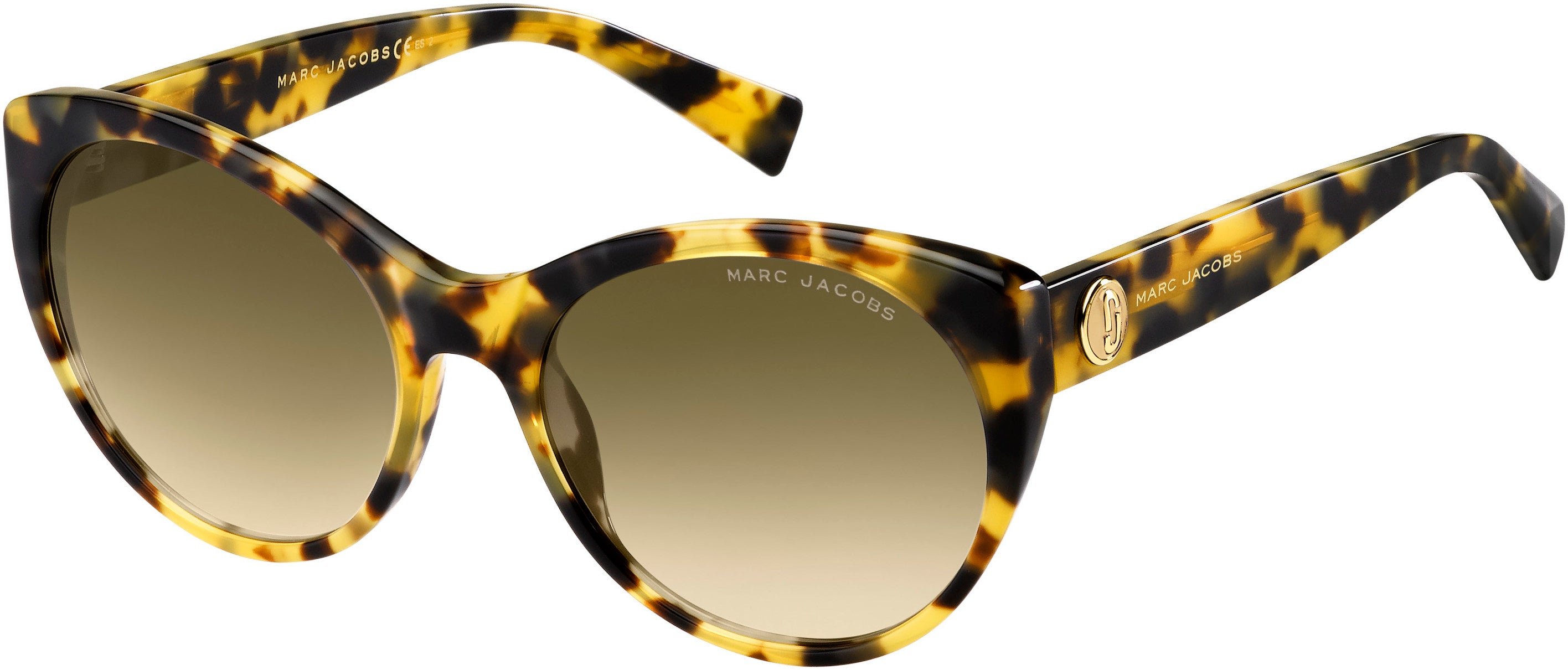Marc Jacobs Marc 376/S Oval Modified Sunglasses 0C9B-0C9B  Havana Honey (GA Brown Shaded Ochre)