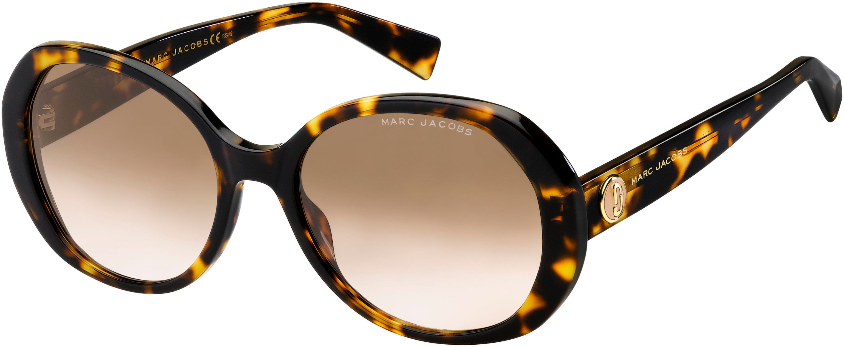 Marc Jacobs Marc 377/S Oval Modified Sunglasses 0086-0086  Dark Havana (M2 Brown Pink Gradient)