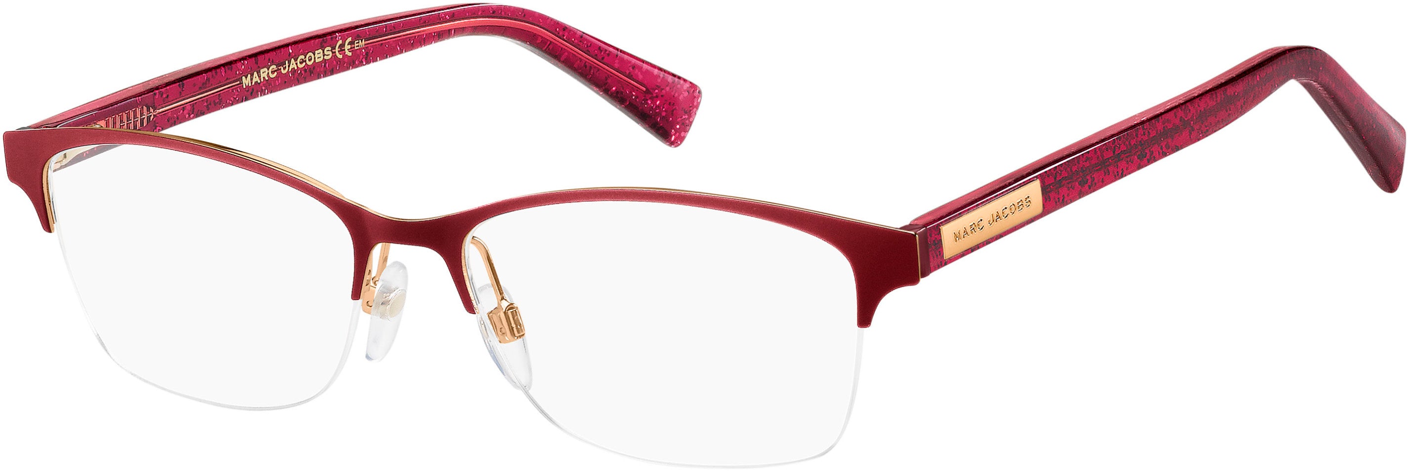Marc Jacobs Marc 426 Rectangular Eyeglasses 0LHF-0LHF  Opal Burgundy (00 Demo Lens)