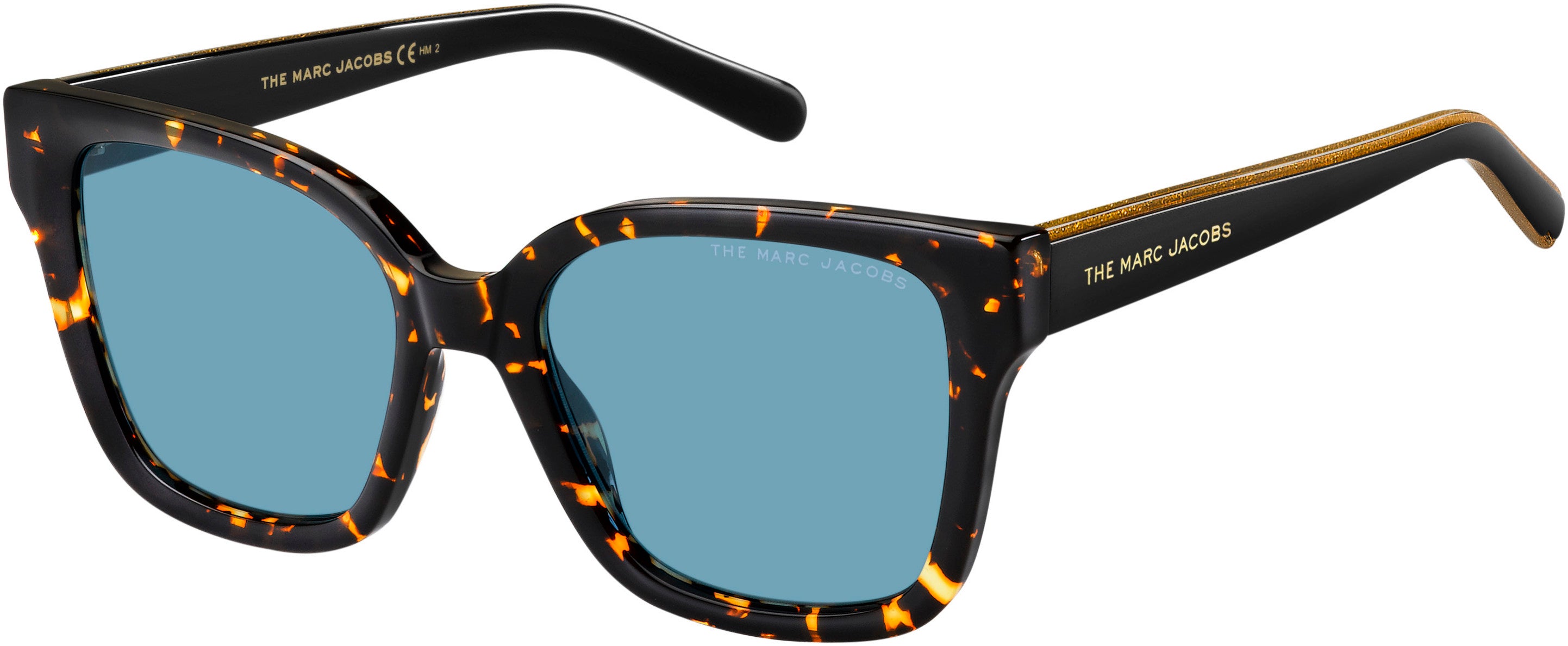 Marc Jacobs Marc 458/S Square Sunglasses 0581-0581  Havana Black (KU Blue)