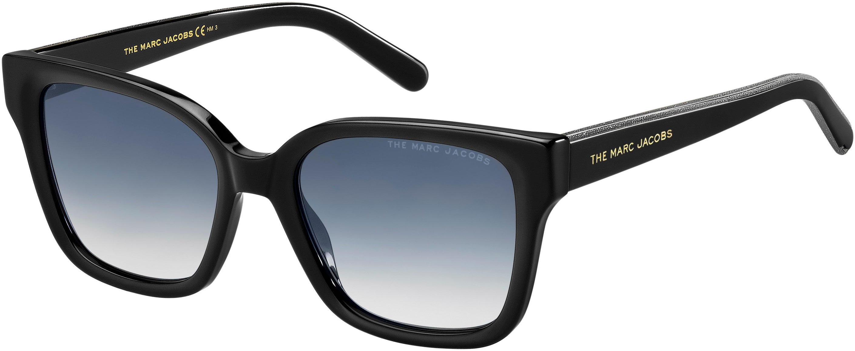Marc Jacobs Marc 458/S Square Sunglasses 0807-0807  Black (9O Dark Gray Gradient)