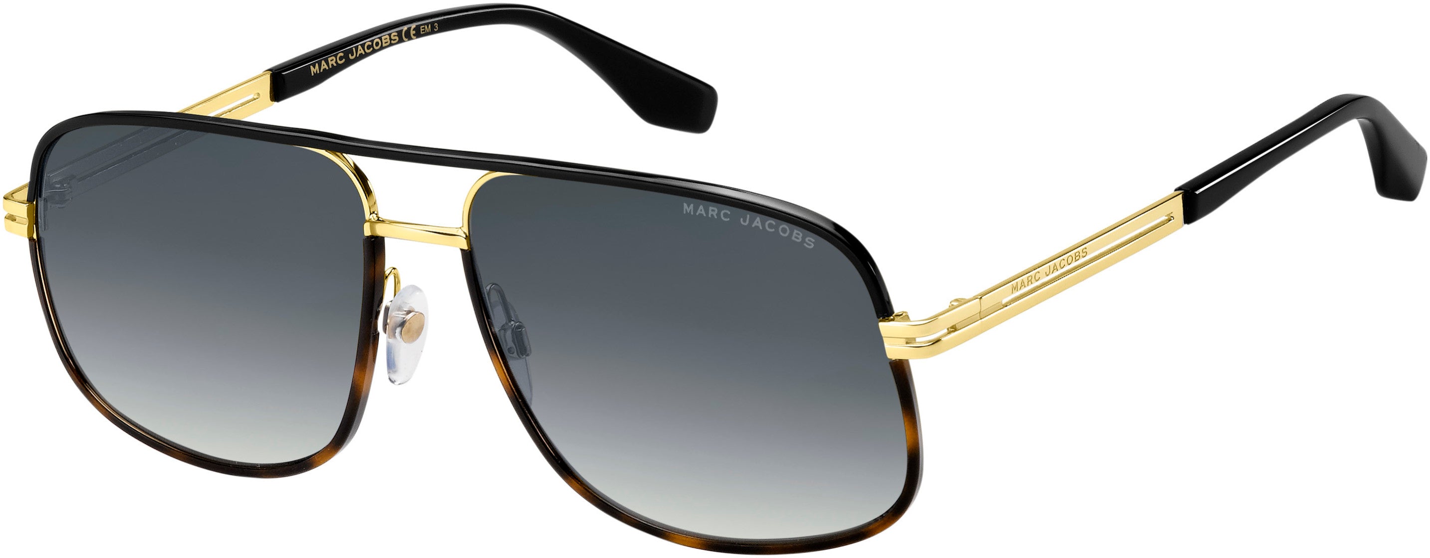 Marc Jacobs Marc 470/S Square Sunglasses 006J-006J  Gold Havana (9O Dark Gray Gradient)
