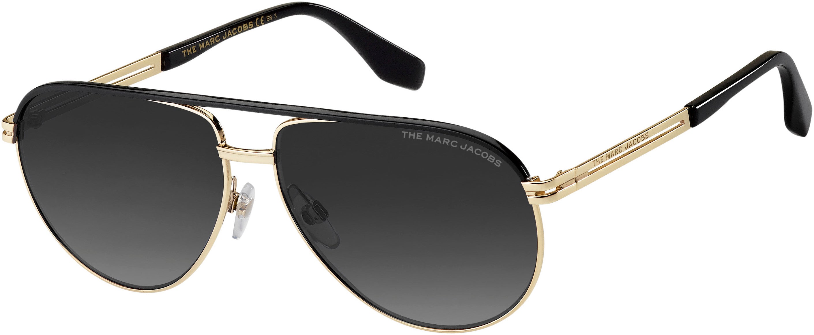 Marc Jacobs Marc 474/S Aviator Sunglasses 0RHL-0RHL  Gold Black (9O Dark Gray Gradient)