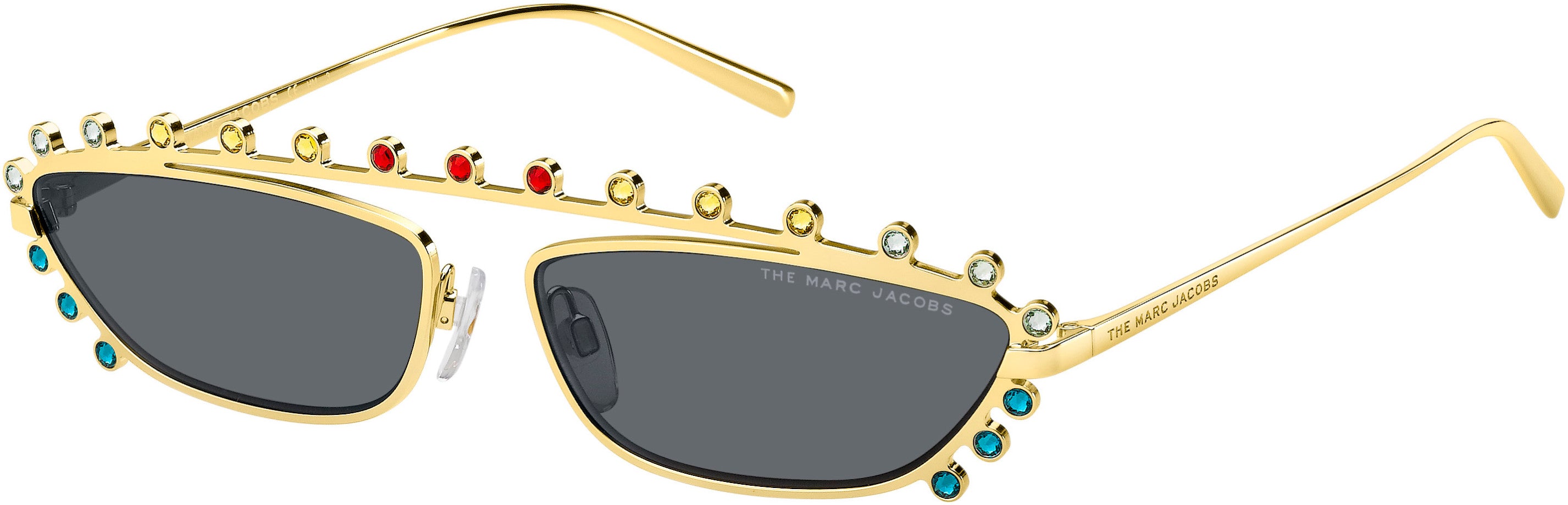 Marc Jacobs Marc 487/S Rectangular Sunglasses 0CUA-0CUA  Light C Havana Gold (IR Gray)