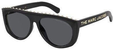 Marc Jacobs Marc 492/S Rectangular Sunglasses 0807-0807  Black (IR Gray)