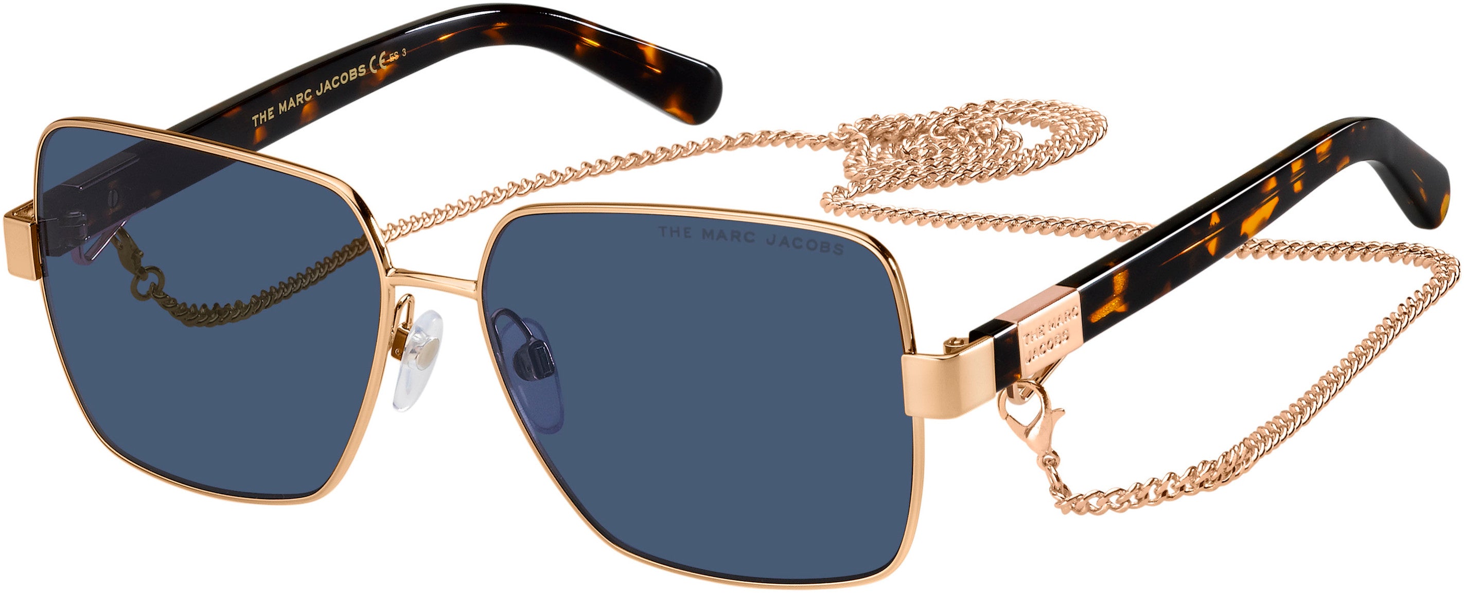 Marc Jacobs Marc 495/S Square Sunglasses 0DDB-0DDB  Gold Copper (KU Blue)