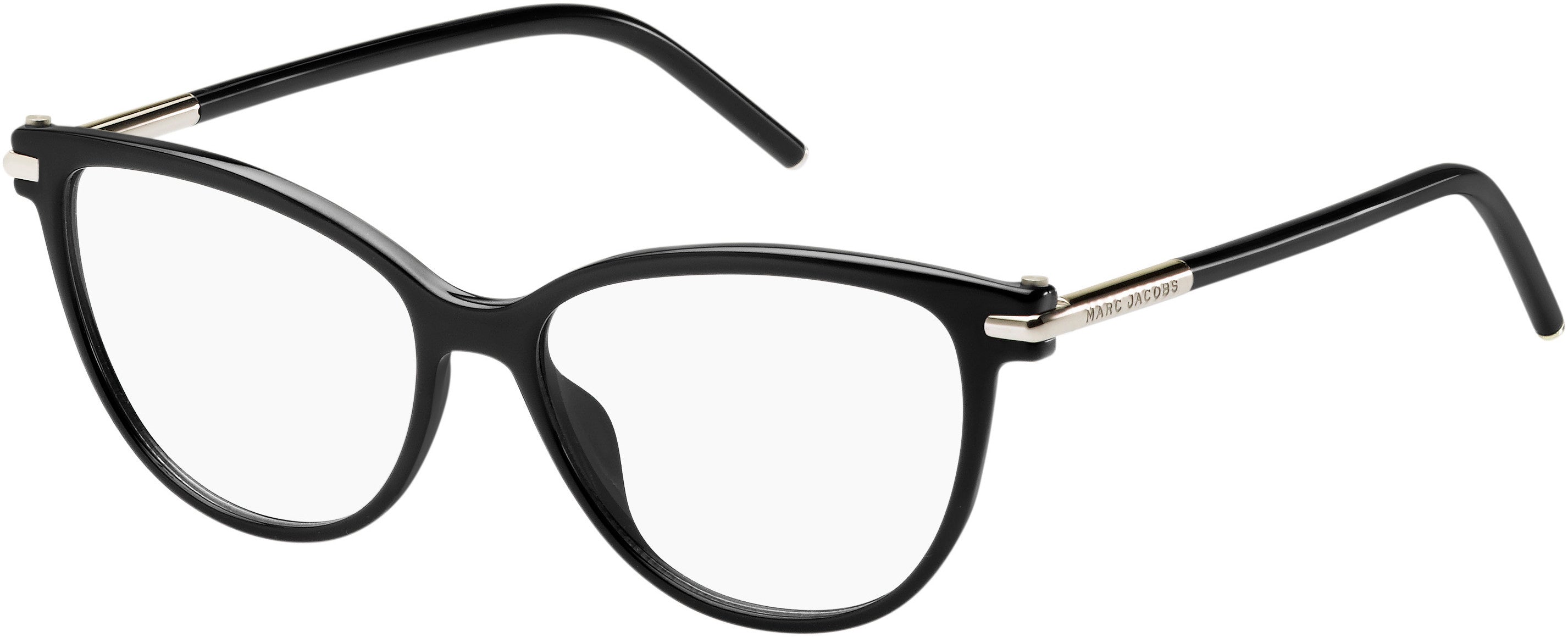 Marc Jacobs Marc 50 Cat Eye/butterfly Eyeglasses 0D28-0D28  Shiny Black (00 Demo Lens)