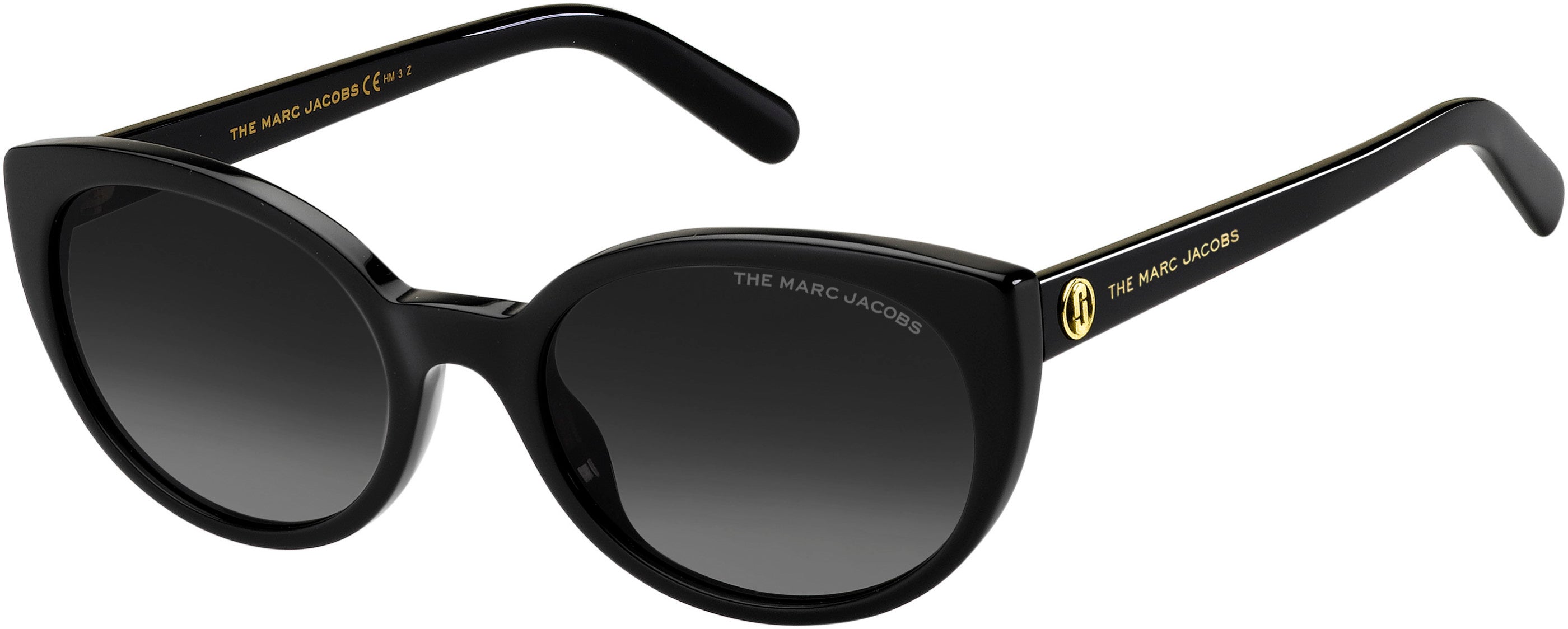 Marc Jacobs Marc 525/S Cat Eye/butterfly Sunglasses 02M2-02M2  Black Gold (WJ Gray Sf Pz)