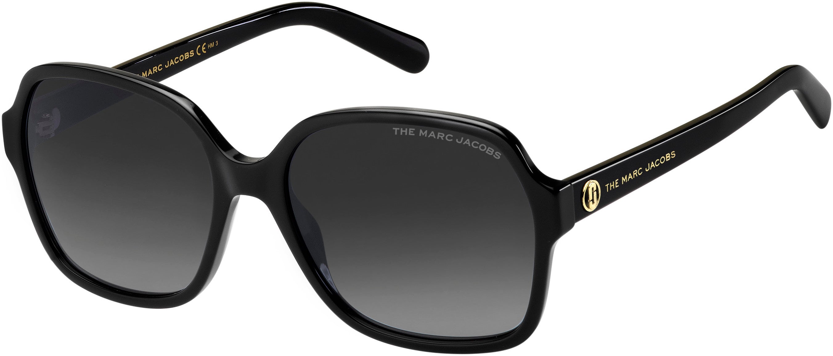 Marc Jacobs Marc 526/S Square Sunglasses 0807-0807  Black (9O Dark Gray Gradient)