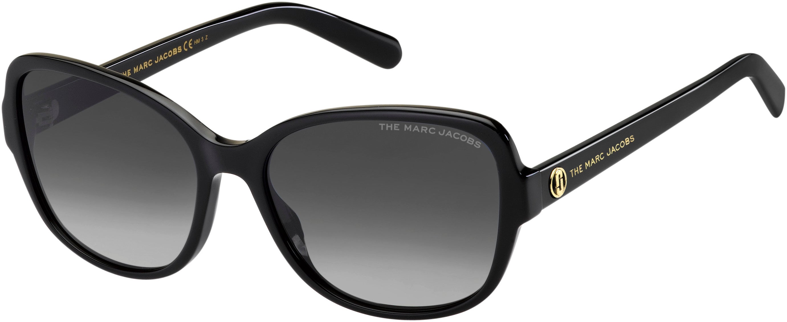 Marc Jacobs Marc 528/S Cat Eye/butterfly Sunglasses 02M2-02M2  Black Gold (WJ Gray Sf Pz)