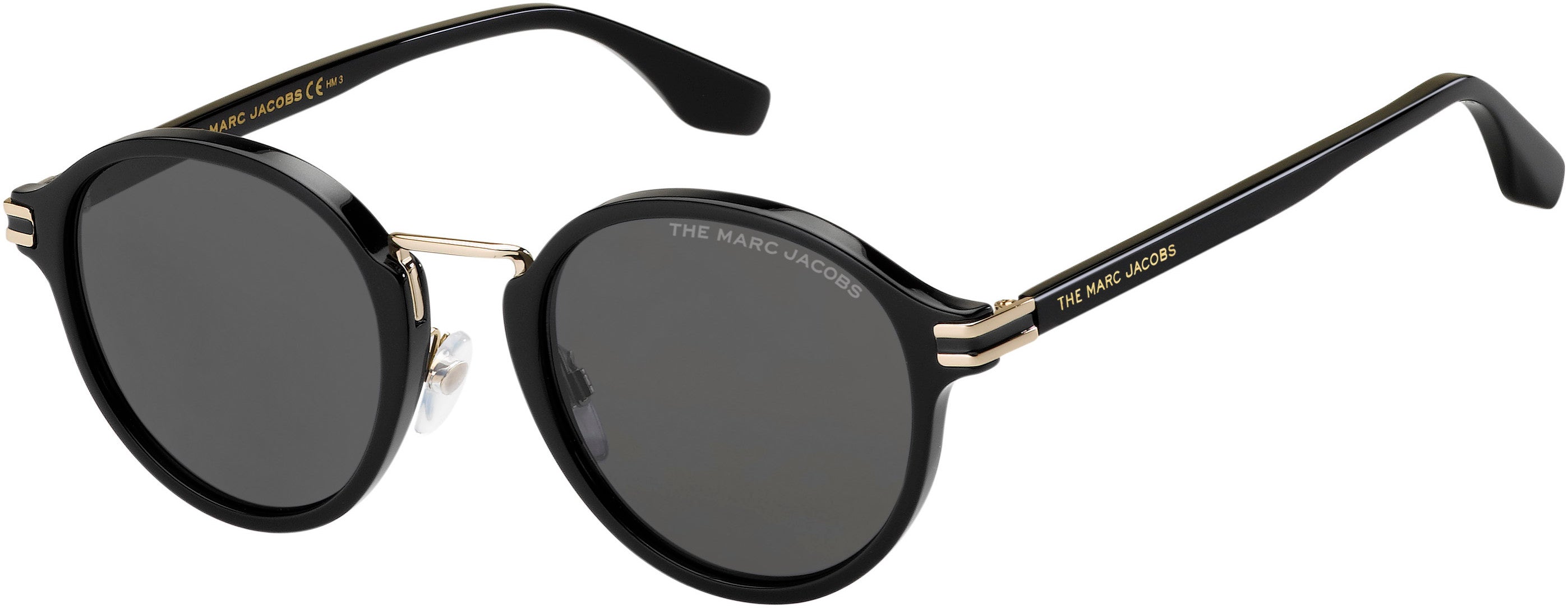 Marc Jacobs Marc 533/S Tea Cup Sunglasses 02M2-02M2  Black Gold (IR Gray)