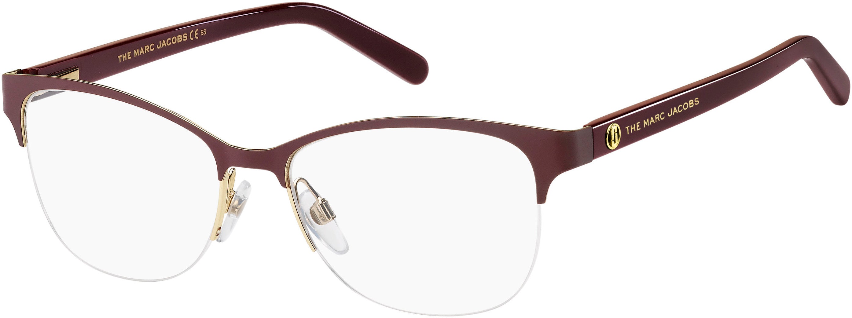 Marc Jacobs Marc 543 Cat Eye/butterfly Eyeglasses 0LHF-0LHF  Opal Burgundy (00 Demo Lens)
