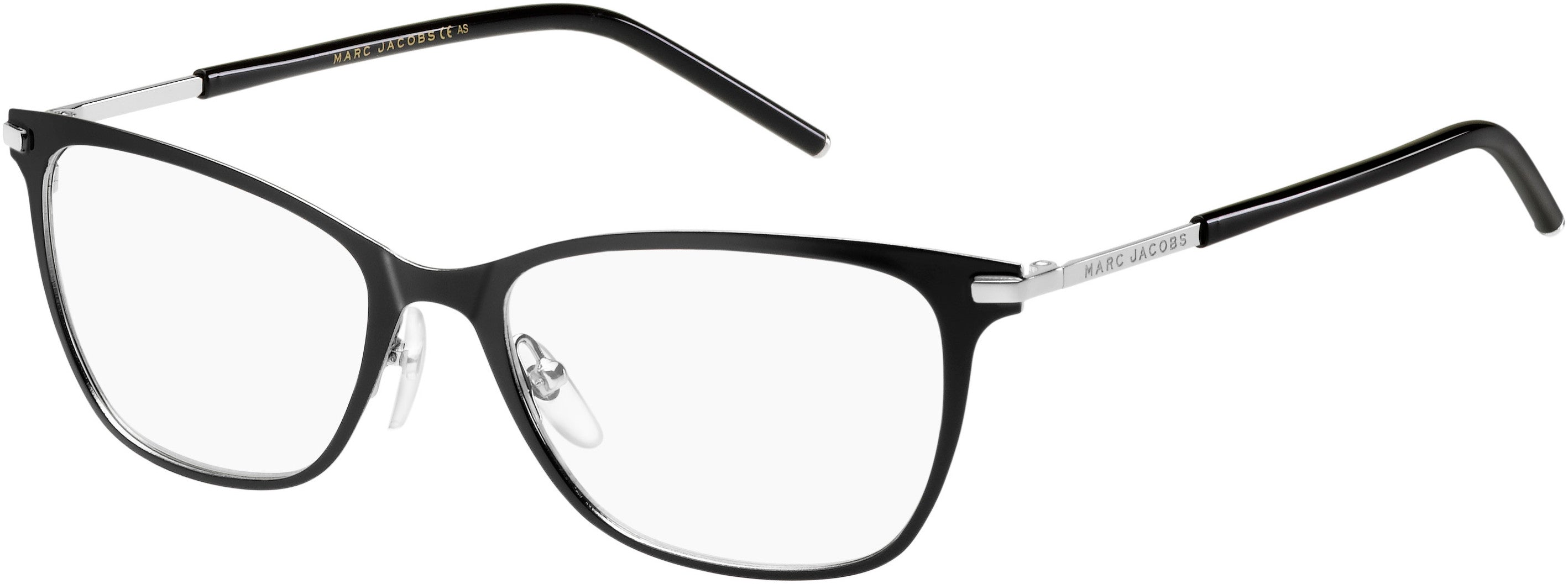 Marc Jacobs Marc 64 Rectangular Eyeglasses 065Z-065Z  Black (00 Demo Lens)
