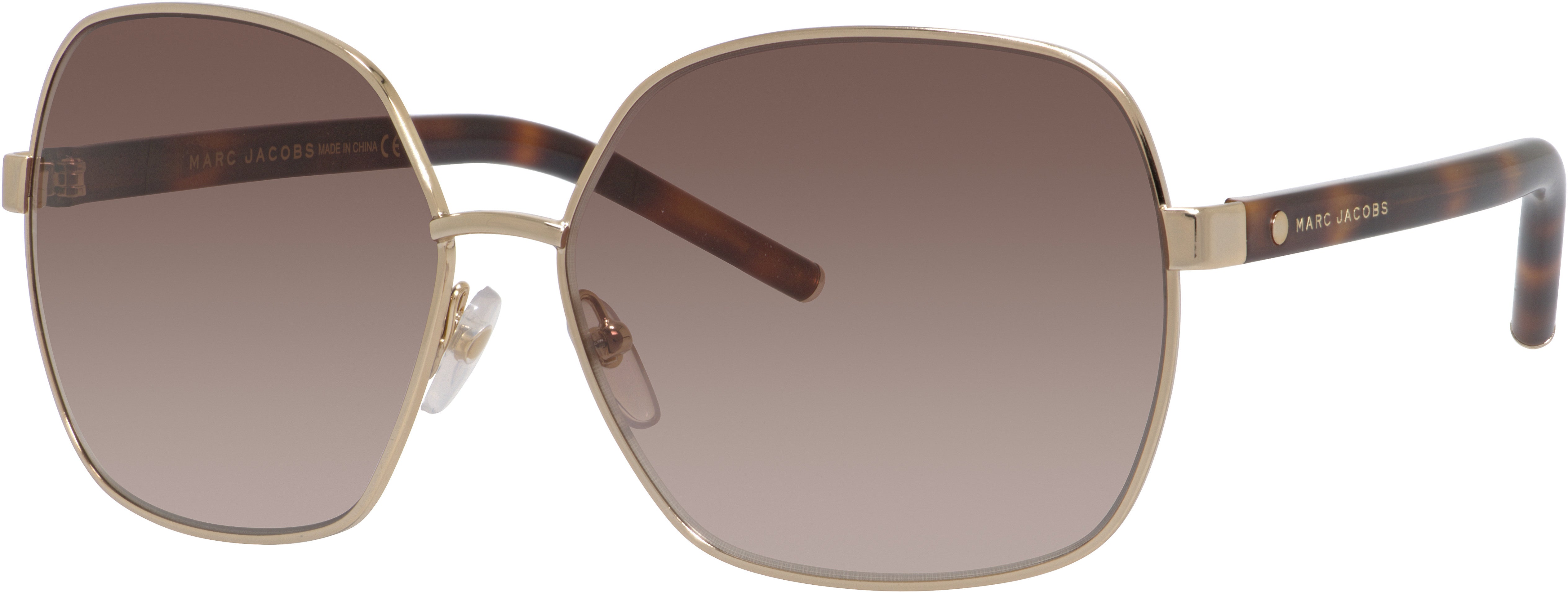 Marc Jacobs Marc 65/S Rectangular Sunglasses 0TAV-0TAV  Gold / Havana (JD Brown Gradient)