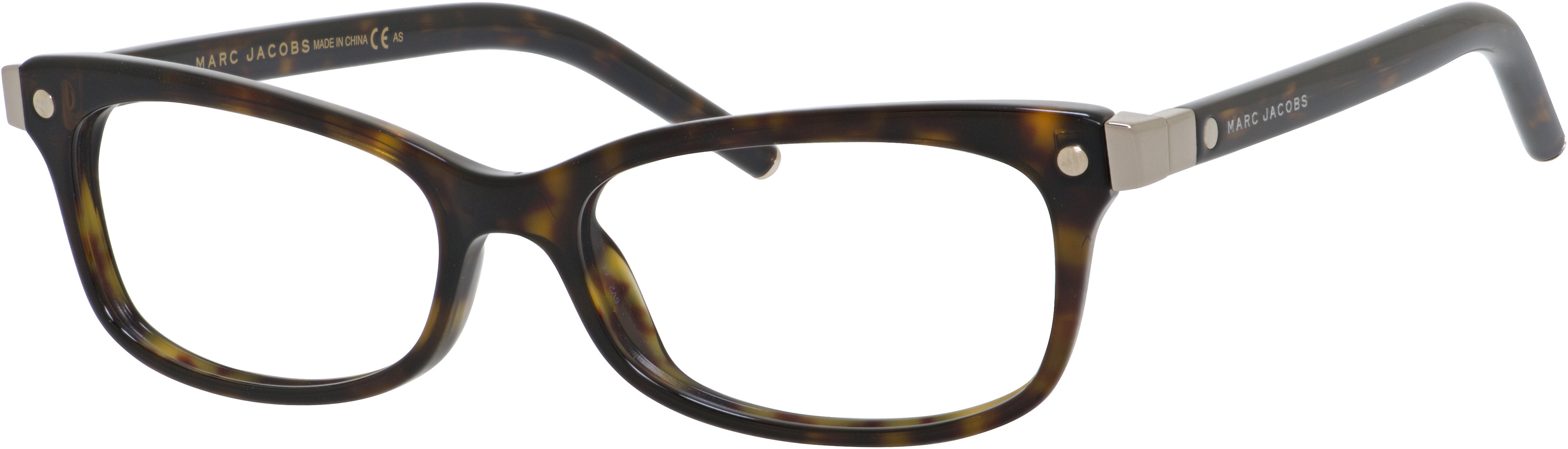 Marc Jacobs Marc 73 Rectangular Eyeglasses 0086-0086  Dark Havana (00 Demo Lens)