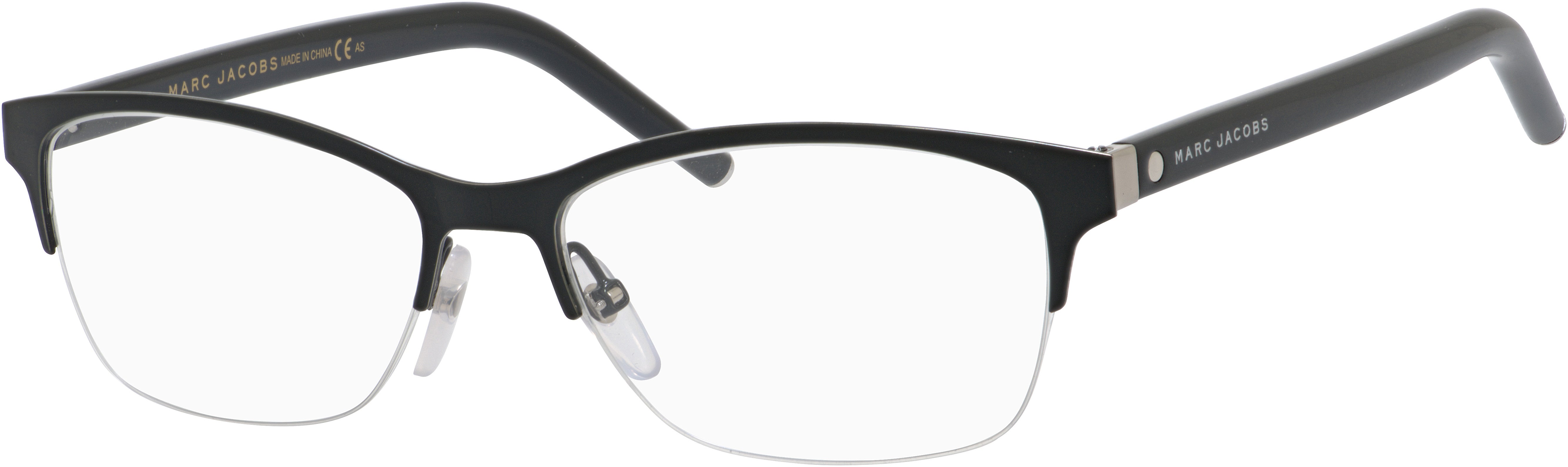 Marc Jacobs Marc 76 Rectangular Eyeglasses 065Z-065Z  Black (00 Demo Lens)