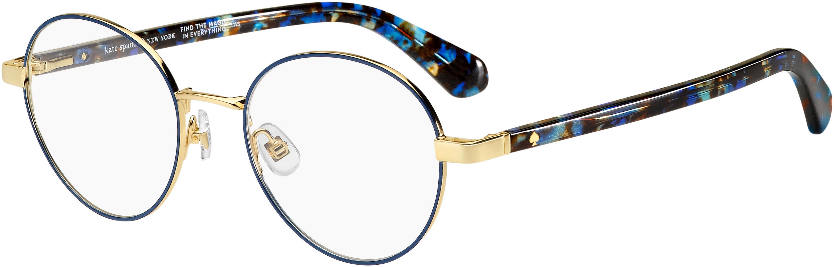 Kate Spade Marciann Oval Modified Eyeglasses 0LKS-0LKS  Gold Blue (00 Demo Lens)
