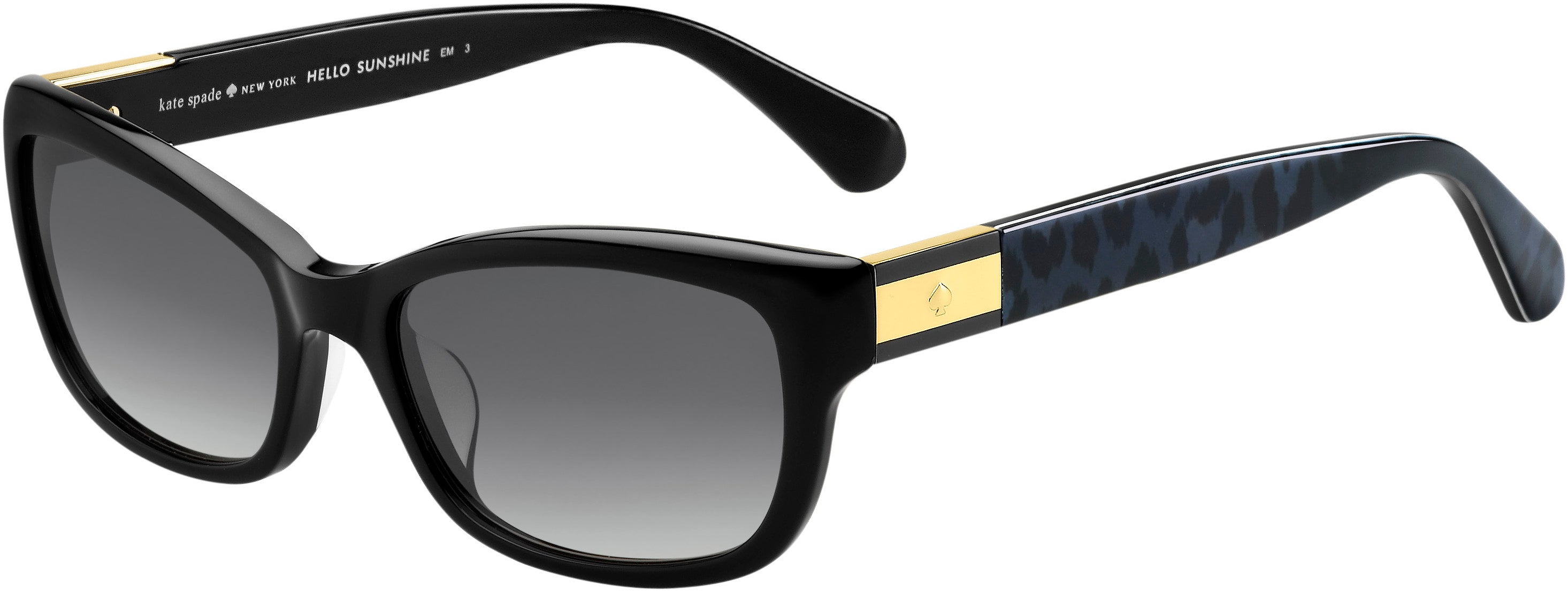 Kate Spade Marilee/P/S Rectangular Sunglasses 0807-0807  Black (9O Dark Gray Gradient)