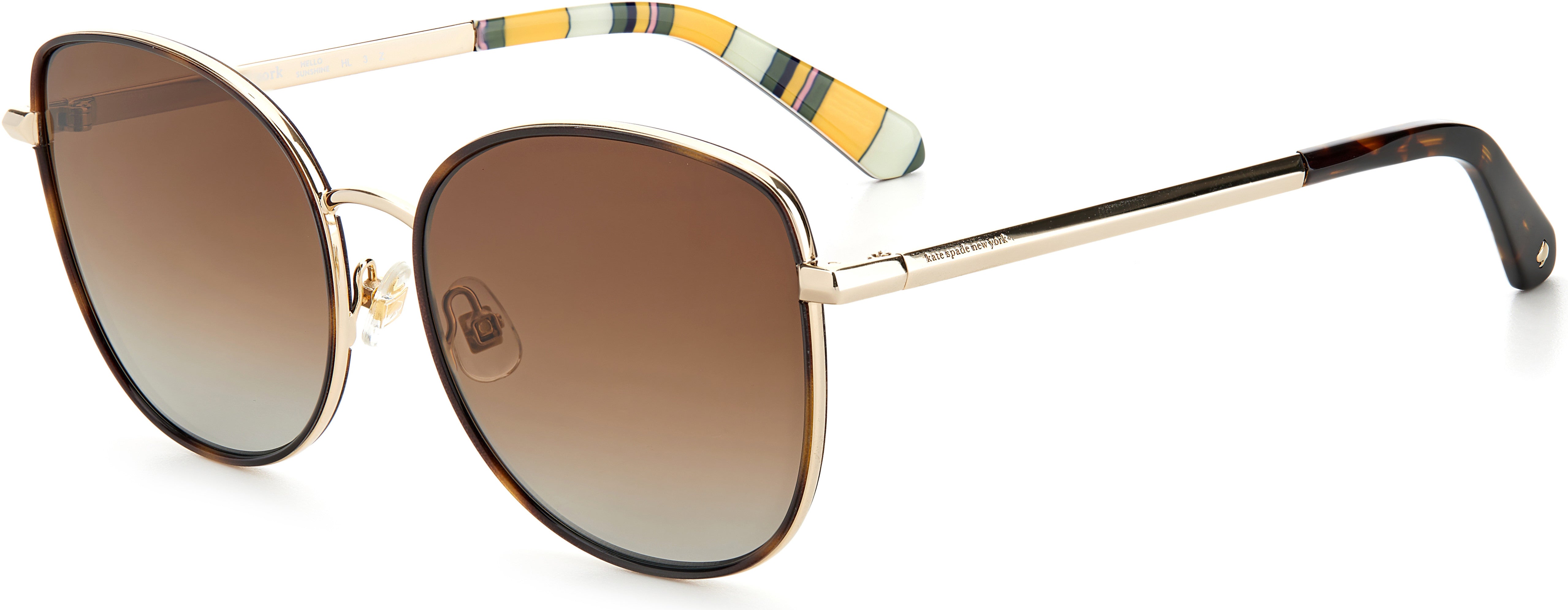 Kate Spade Maryam/G/S Oval Modified Sunglasses 006J-006J  Gold Havana (LA Brown Gradient Polz)