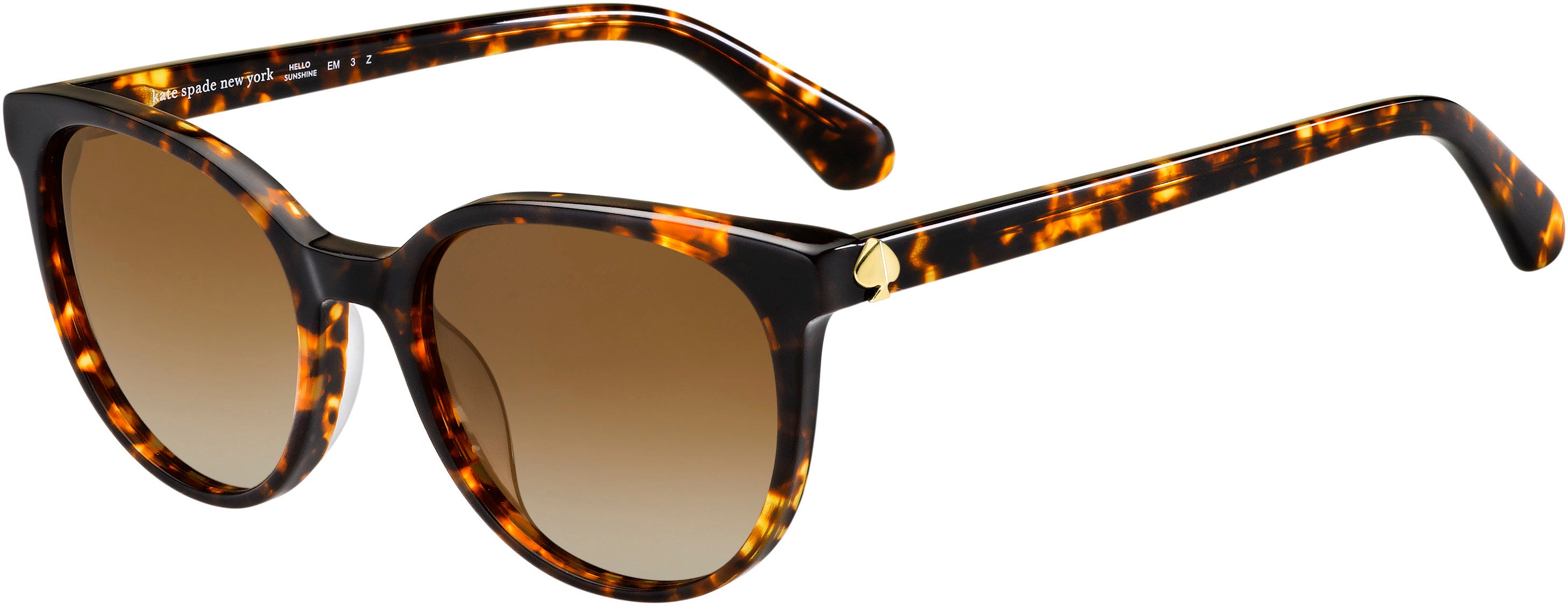 Kate Spade Melanie/S Oval Modified Sunglasses 0086-0086  Dark Havana (LA Brown Gradient Polz)