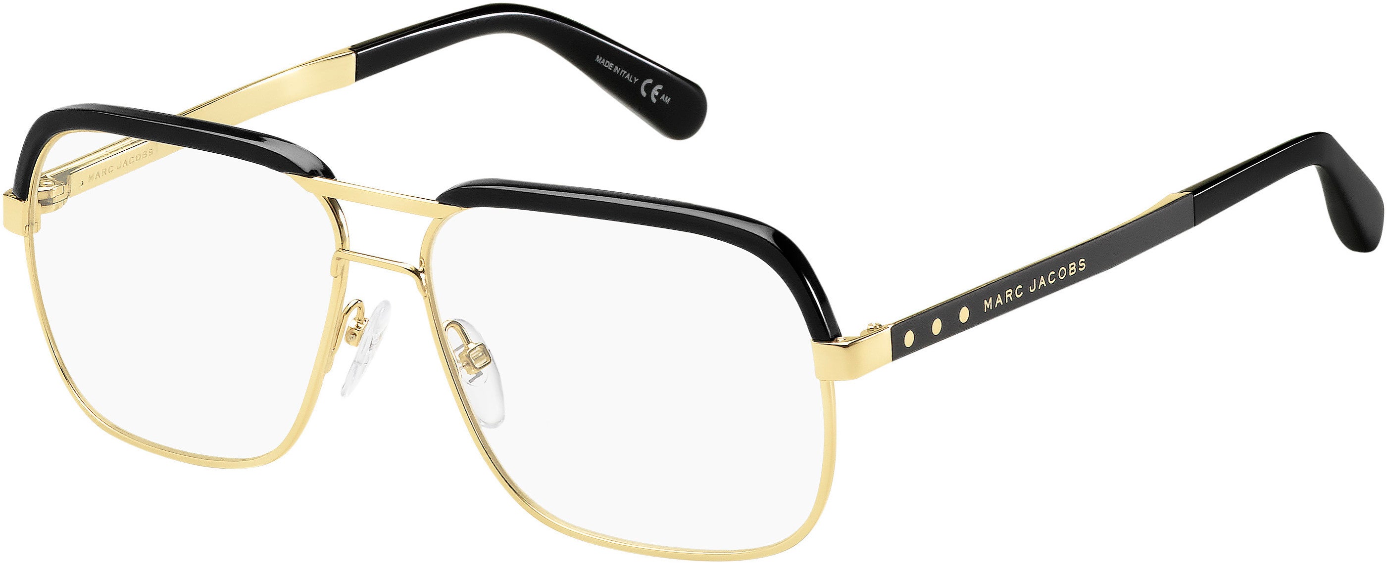 Marc Jacobs Mj 632 Rectangular Eyeglasses 0L0V-0L0V  Gold Black (00 Demo Lens)