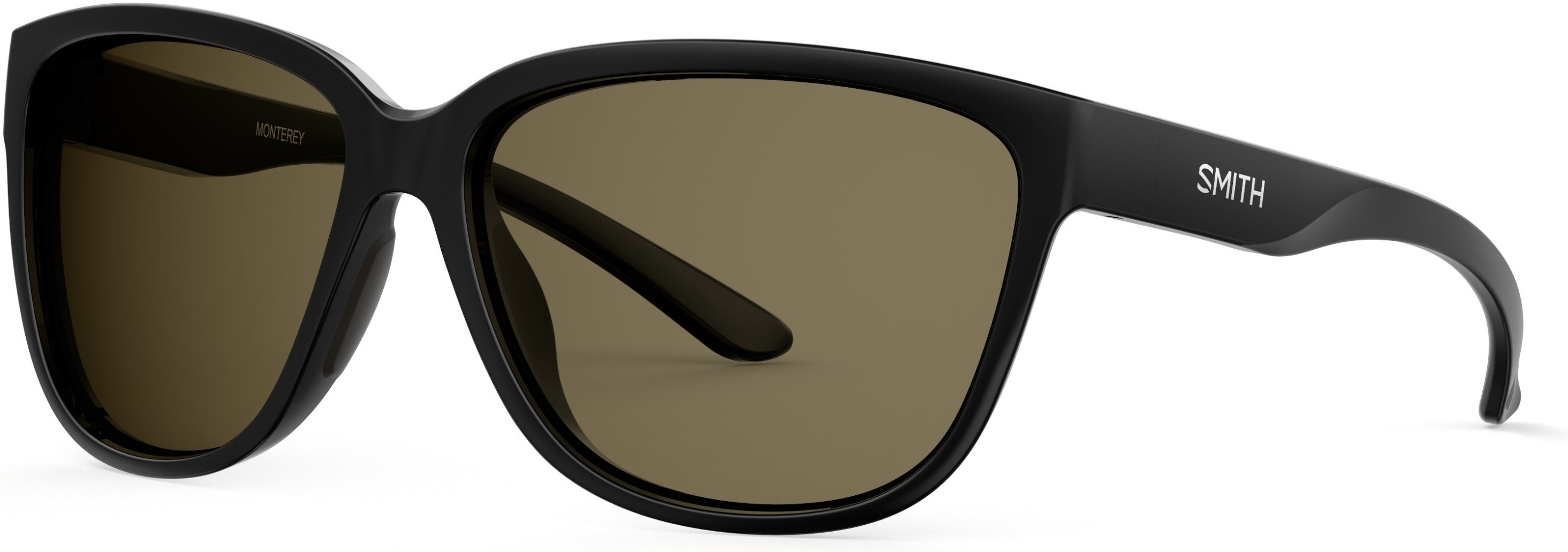 Smith Monterey Rectangular Sunglasses 0807-0807  Black (L7 Polarized Green CP)