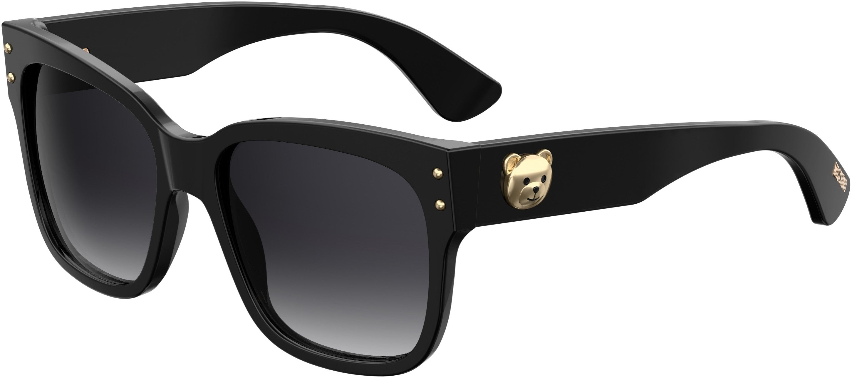  Moschino 008/S Rectangular Sunglasses 0807-0807  Black (9O Dark Gray Gradient)