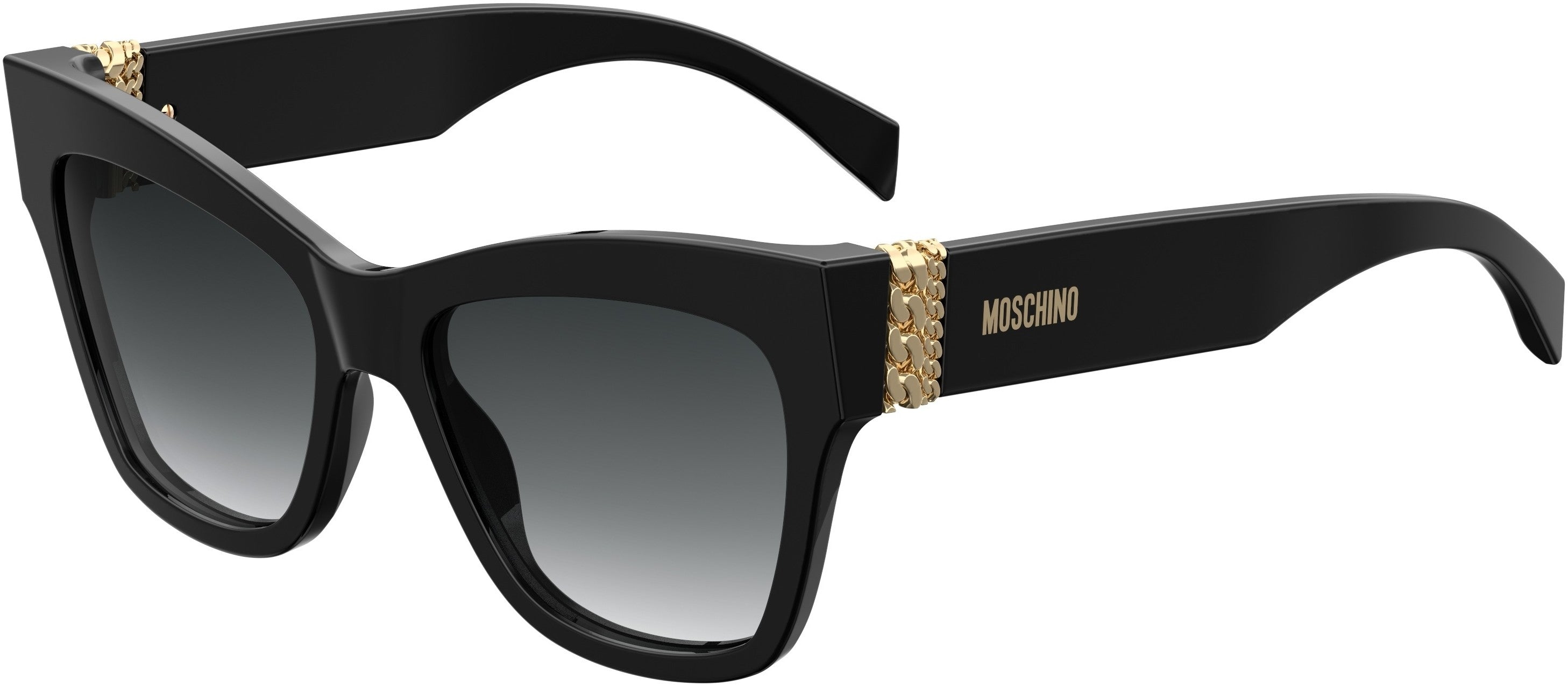  Moschino 011/S Cat Eye/butterfly Sunglasses 0807-0807  Black (9O Dark Gray Gradient)