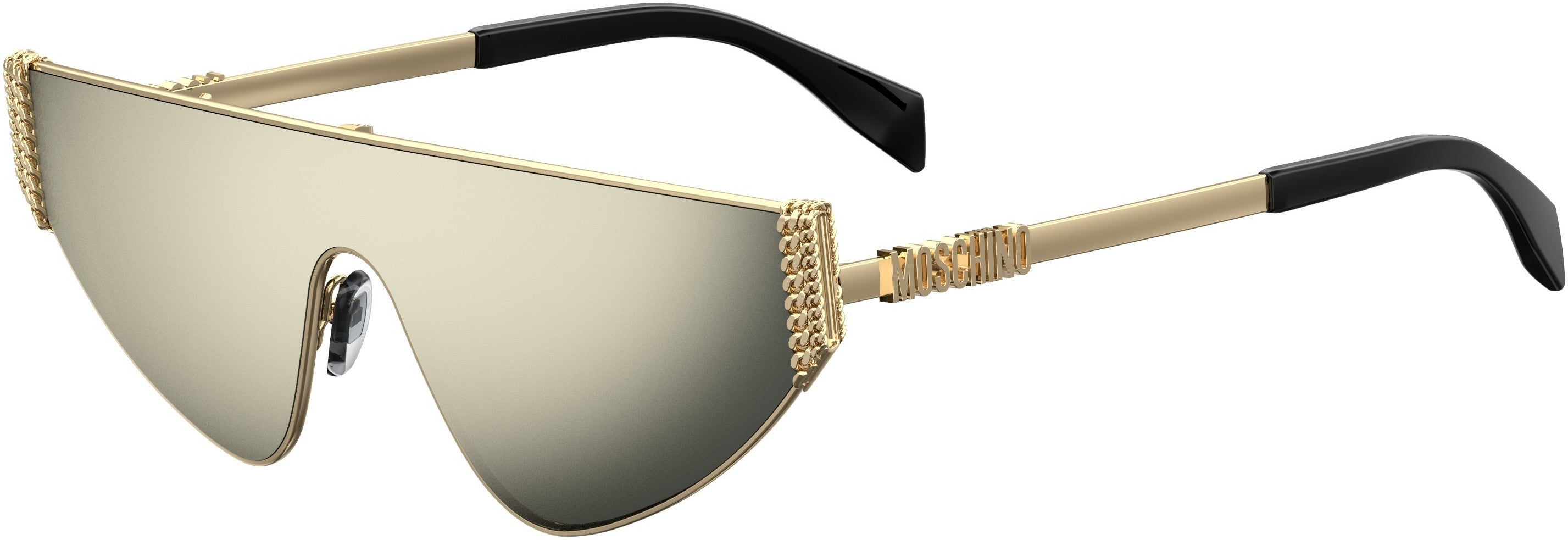  Moschino 022/S Special Shape Sunglasses 0J5G-0J5G  Gold (UE Ivory Multilaye)