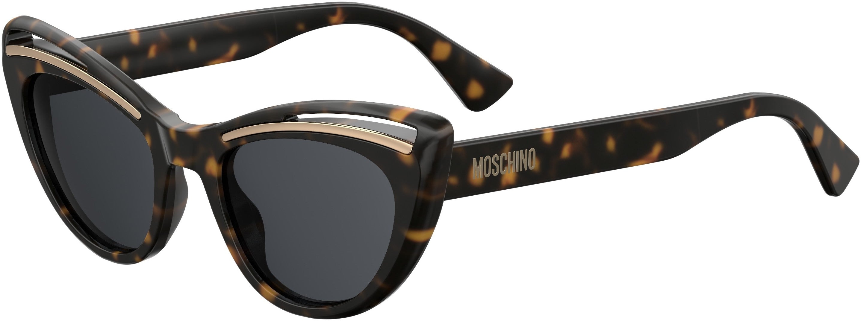  Moschino 036/S Cat Eye/butterfly Sunglasses 0086-0086  Dark Havana (IR Gray)