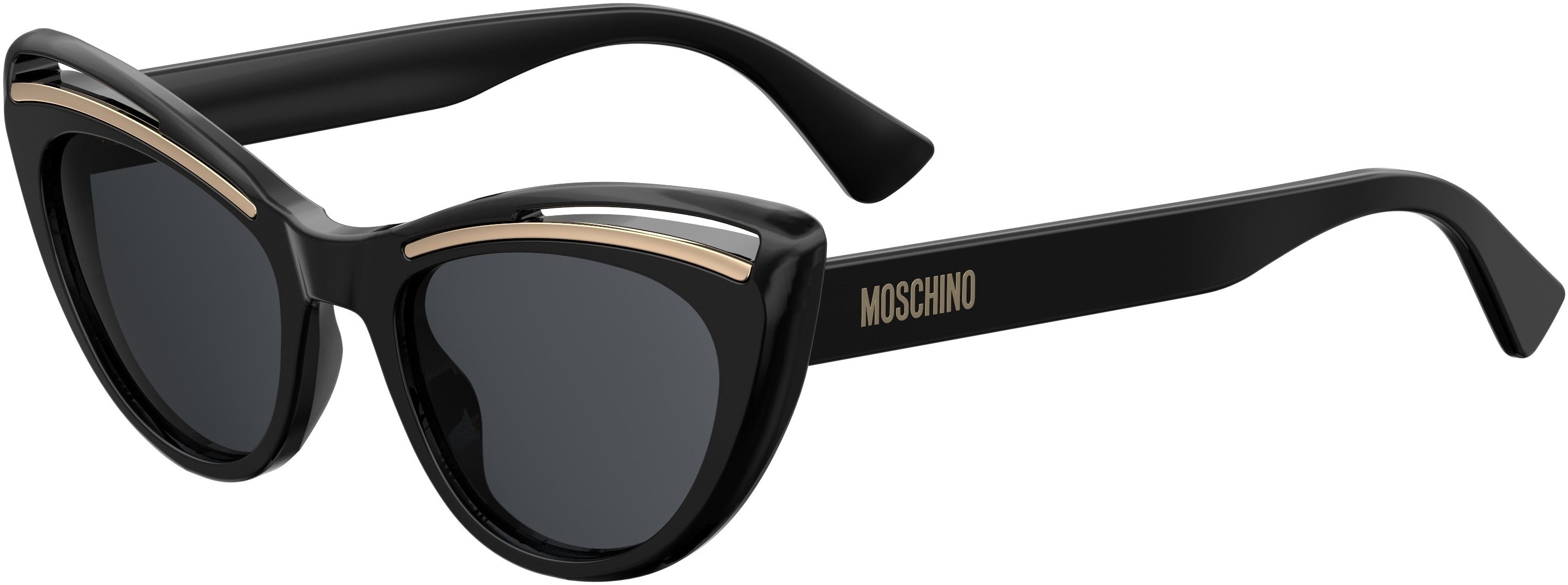  Moschino 036/S Cat Eye/butterfly Sunglasses 0807-0807  Black (IR Gray)