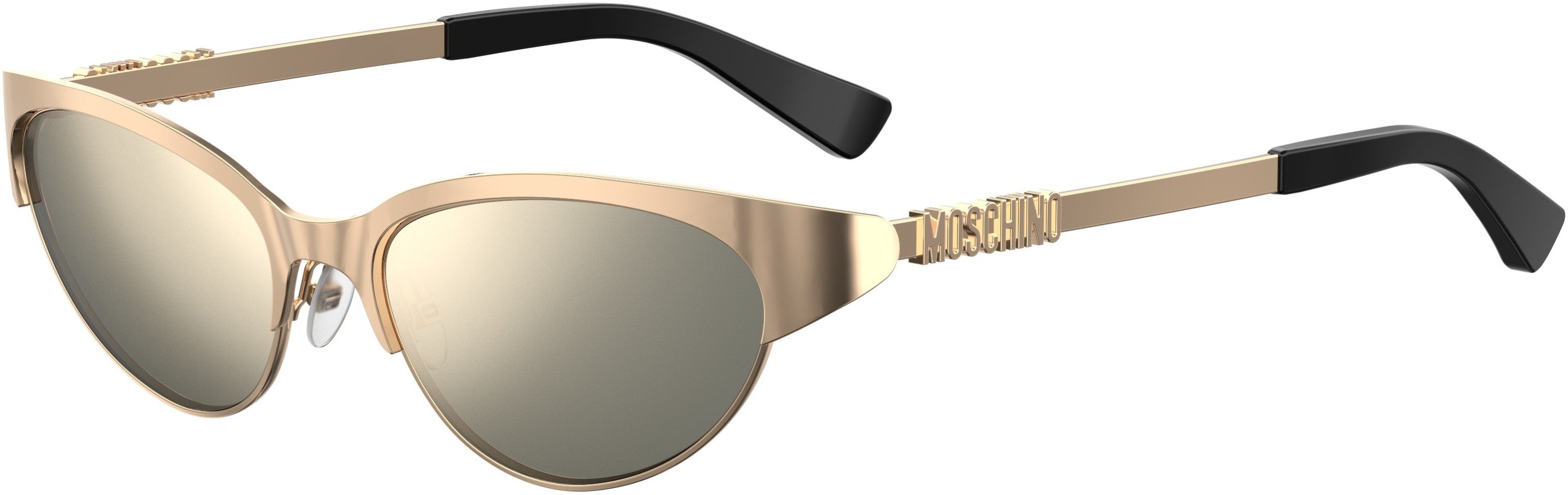  Moschino 039/S Special Shape Sunglasses 0000-0000  Rose Gold (UE Ivory Multilaye)