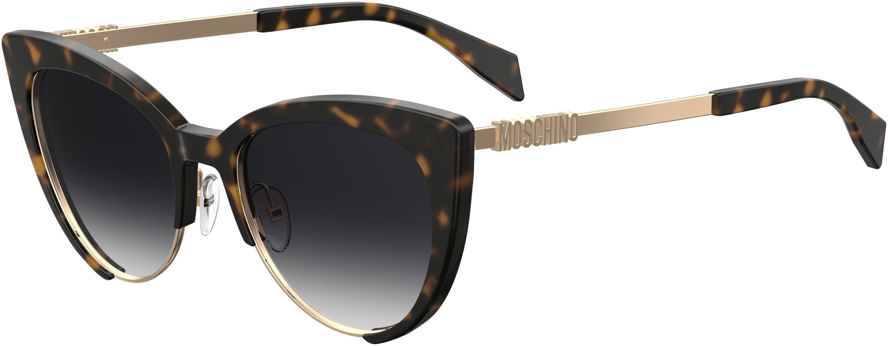  Moschino 040/S Cat Eye/butterfly Sunglasses 0086-0086  Dark Havana (9O Dark Gray Gradient)