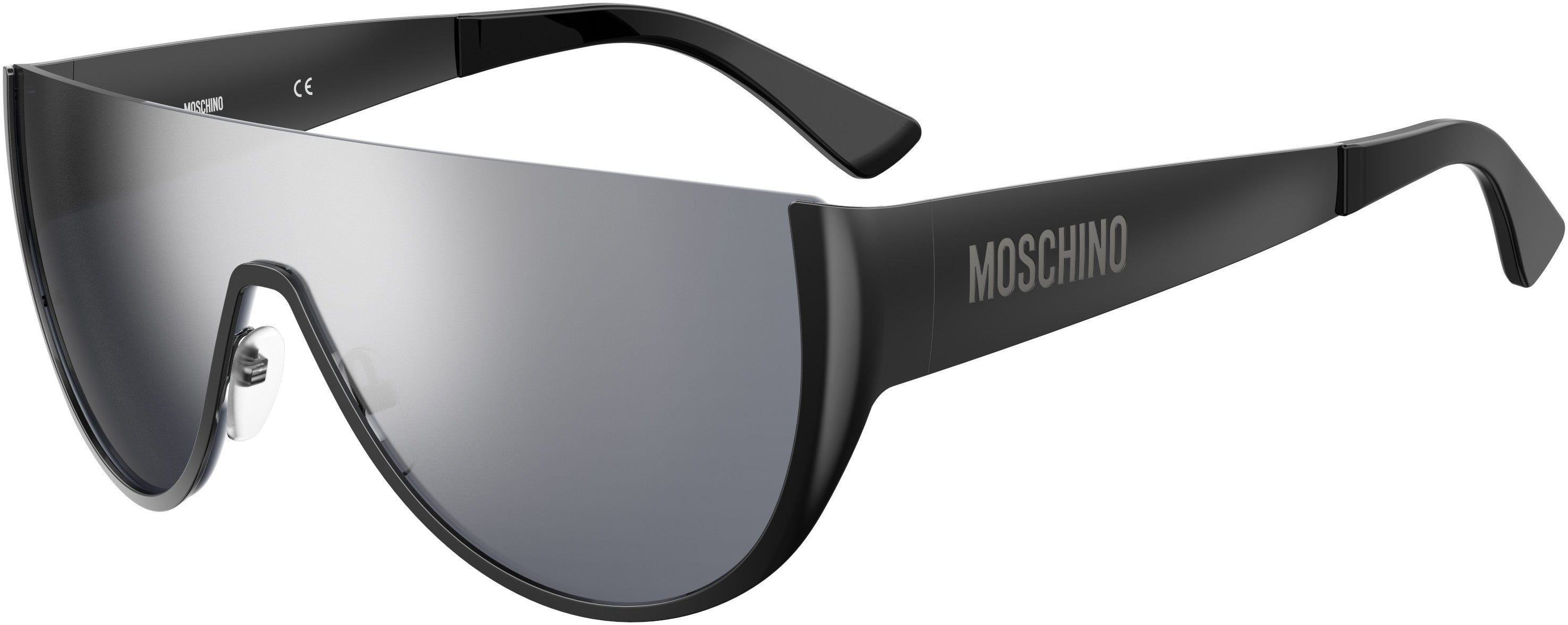  Moschino 062/S Special Shape Sunglasses 0V81-0V81  Dark Ruthenium Black (T4 Silver Mirror)