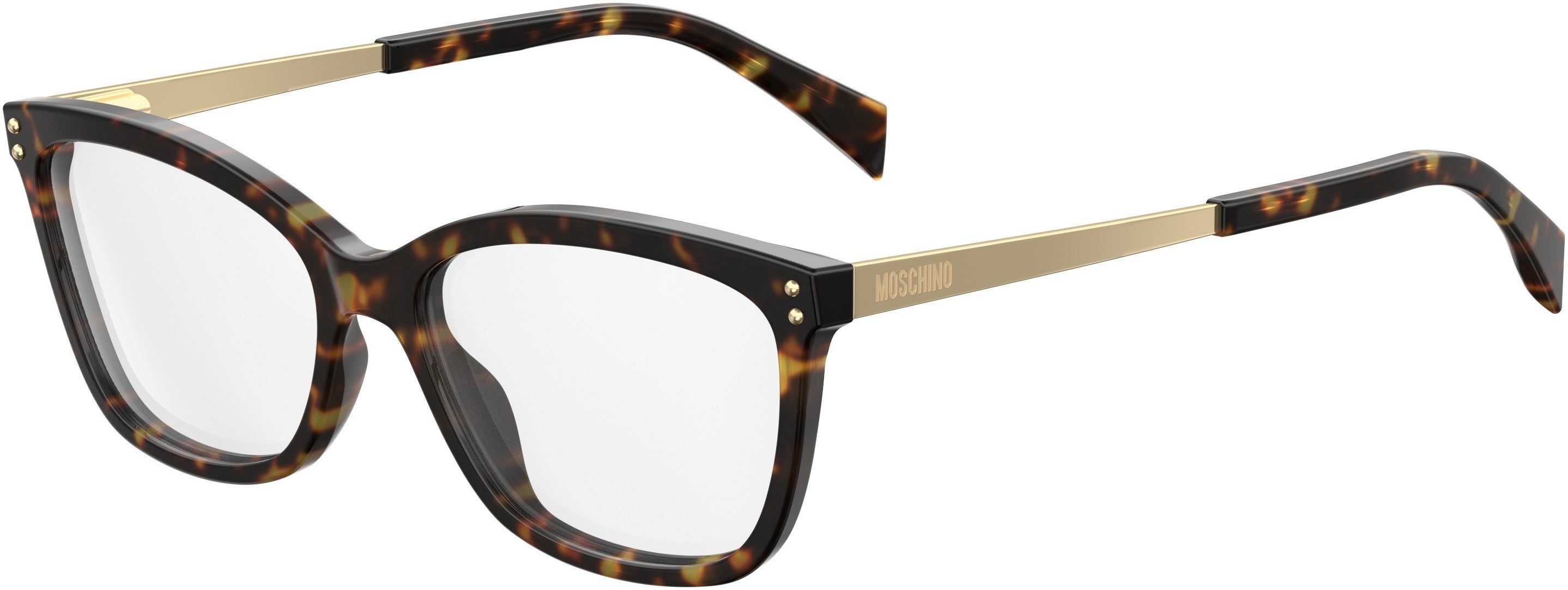  Moschino 504 Square Eyeglasses 0086-0086  Dark Havana (00 Demo Lens)