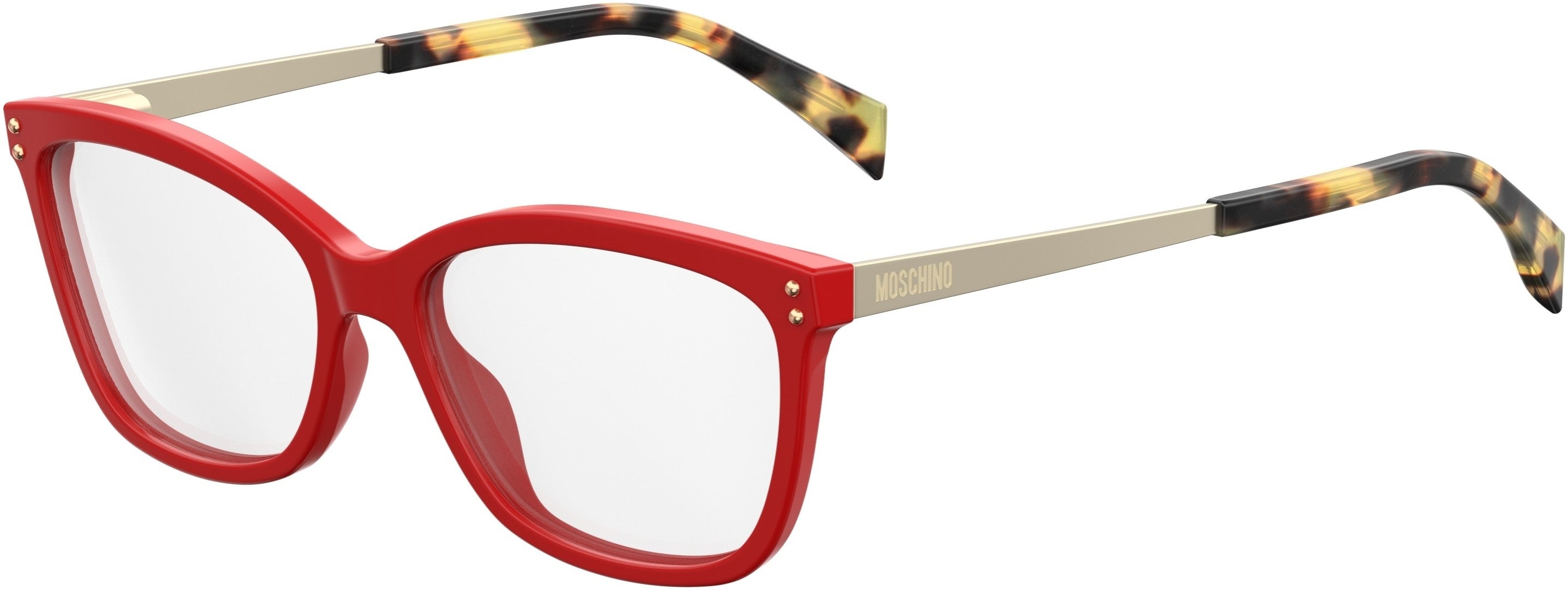  Moschino 504 Square Eyeglasses 0C9A-0C9A  Red (00 Demo Lens)