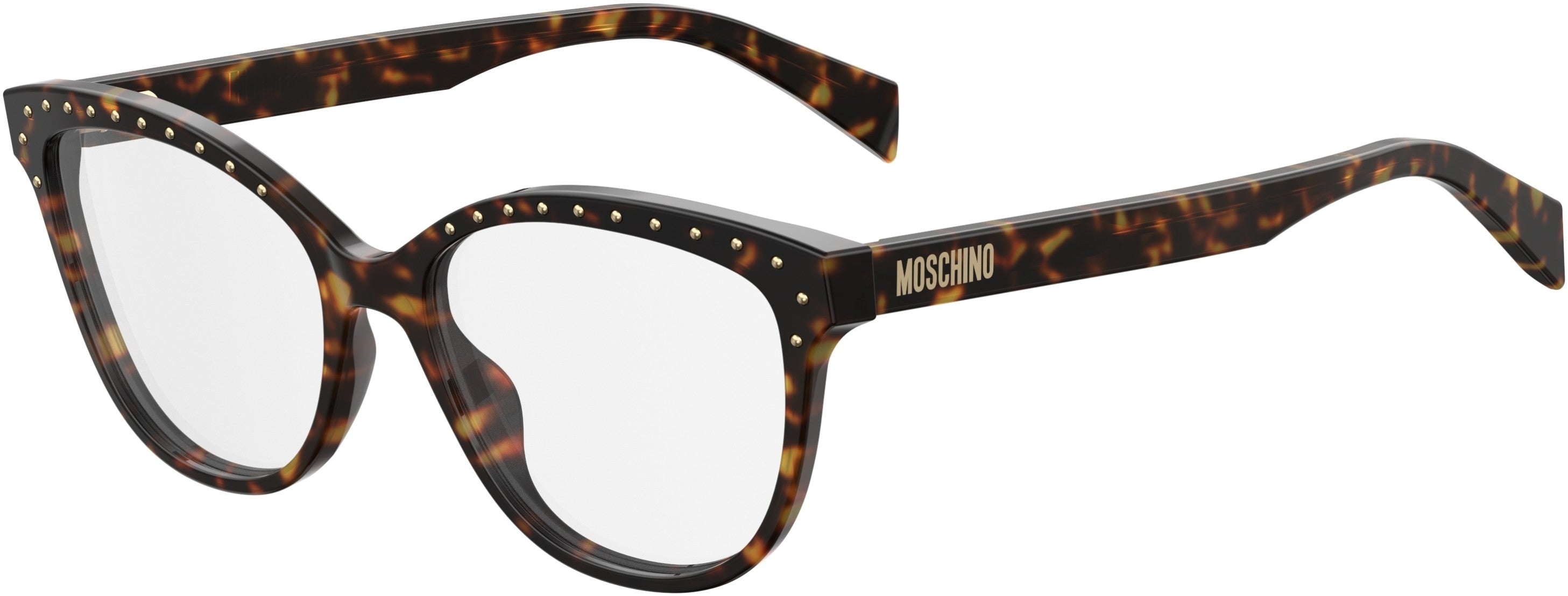  Moschino 506 Oval Modified Eyeglasses 0086-0086  Dark Havana (00 Demo Lens)