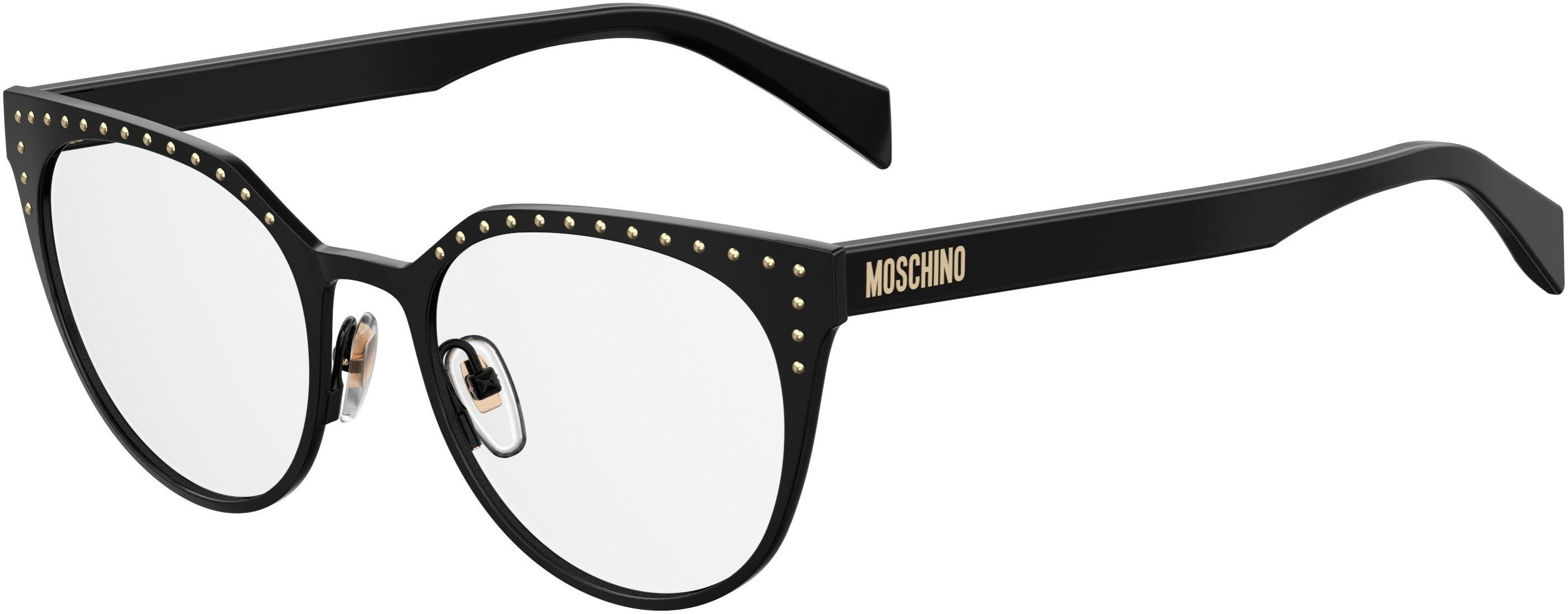  Moschino 512 Tea Cup Eyeglasses 0807-0807  Black (00 Demo Lens)