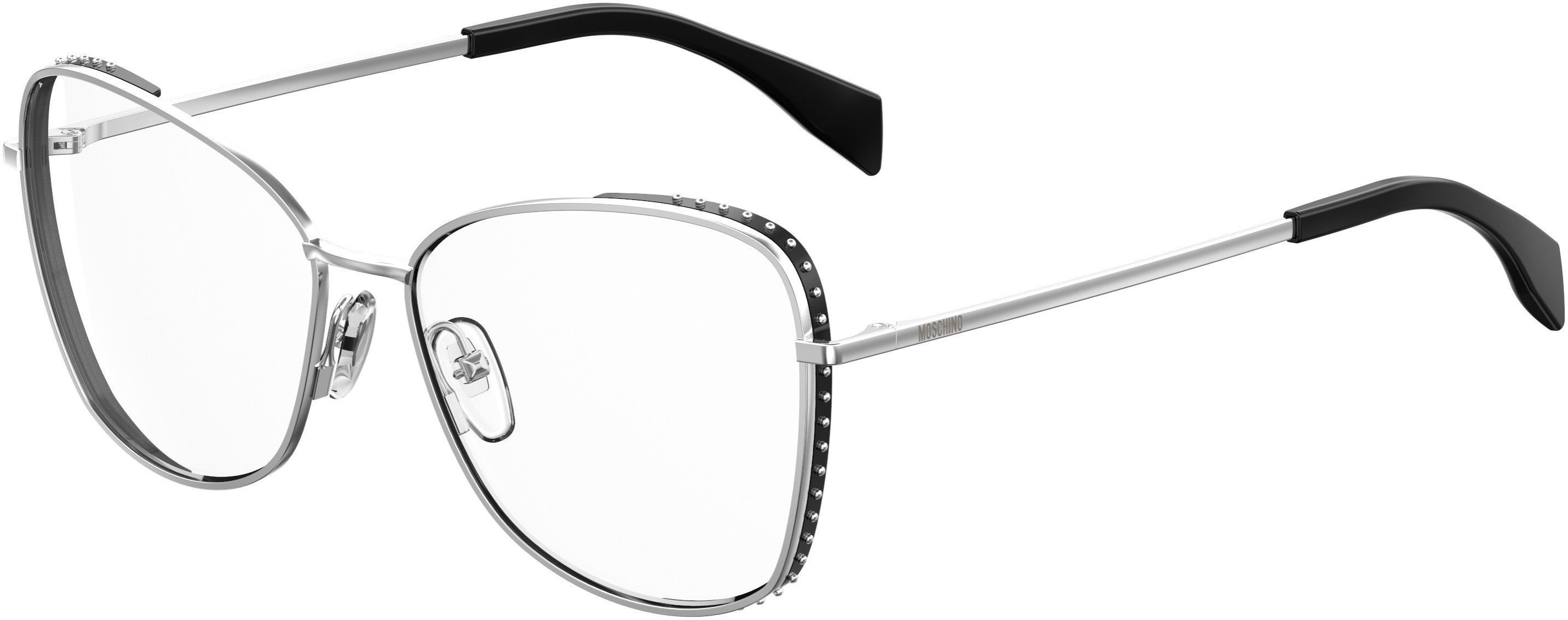 Moschino 516 Cat Eye/butterfly Eyeglasses 0010-0010  Palladium (00 Demo Lens)