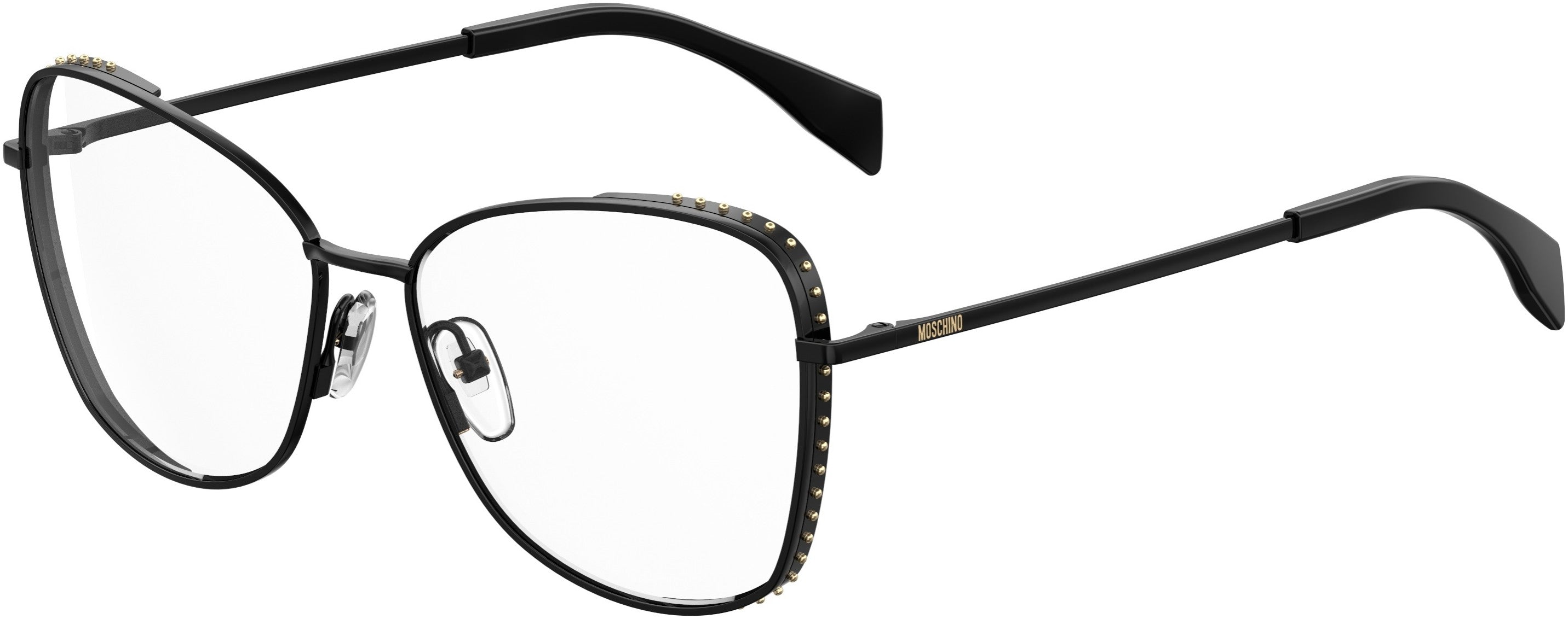  Moschino 516 Cat Eye/butterfly Eyeglasses 0807-0807  Black (00 Demo Lens)